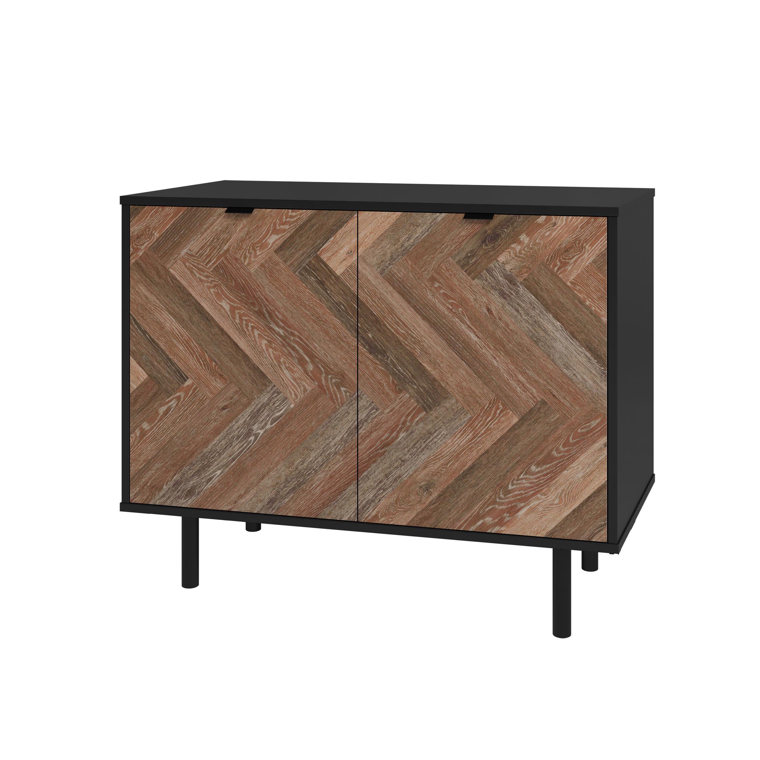 Manhattan Comfort Liam Mid - Century Modern 2 Shelf Accent Cabinet