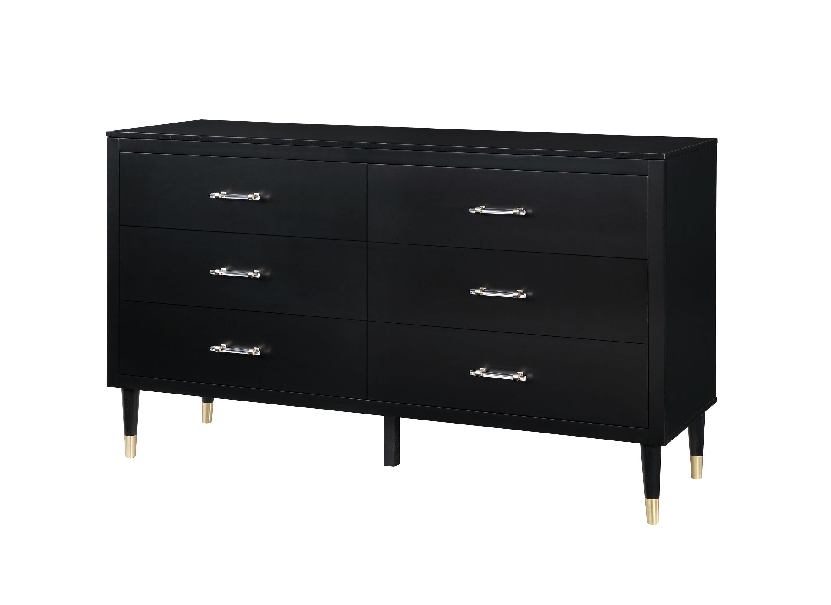 Manhattan Comfort Solid Wood 60'' W 6 - Drawer Dresser