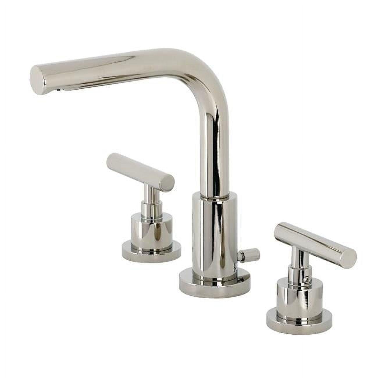Kingston Brass Manhattan Two-Handle 3-Hole Deck Mount Widespread Bathroom Faucet with Brass Pop-Up Drain