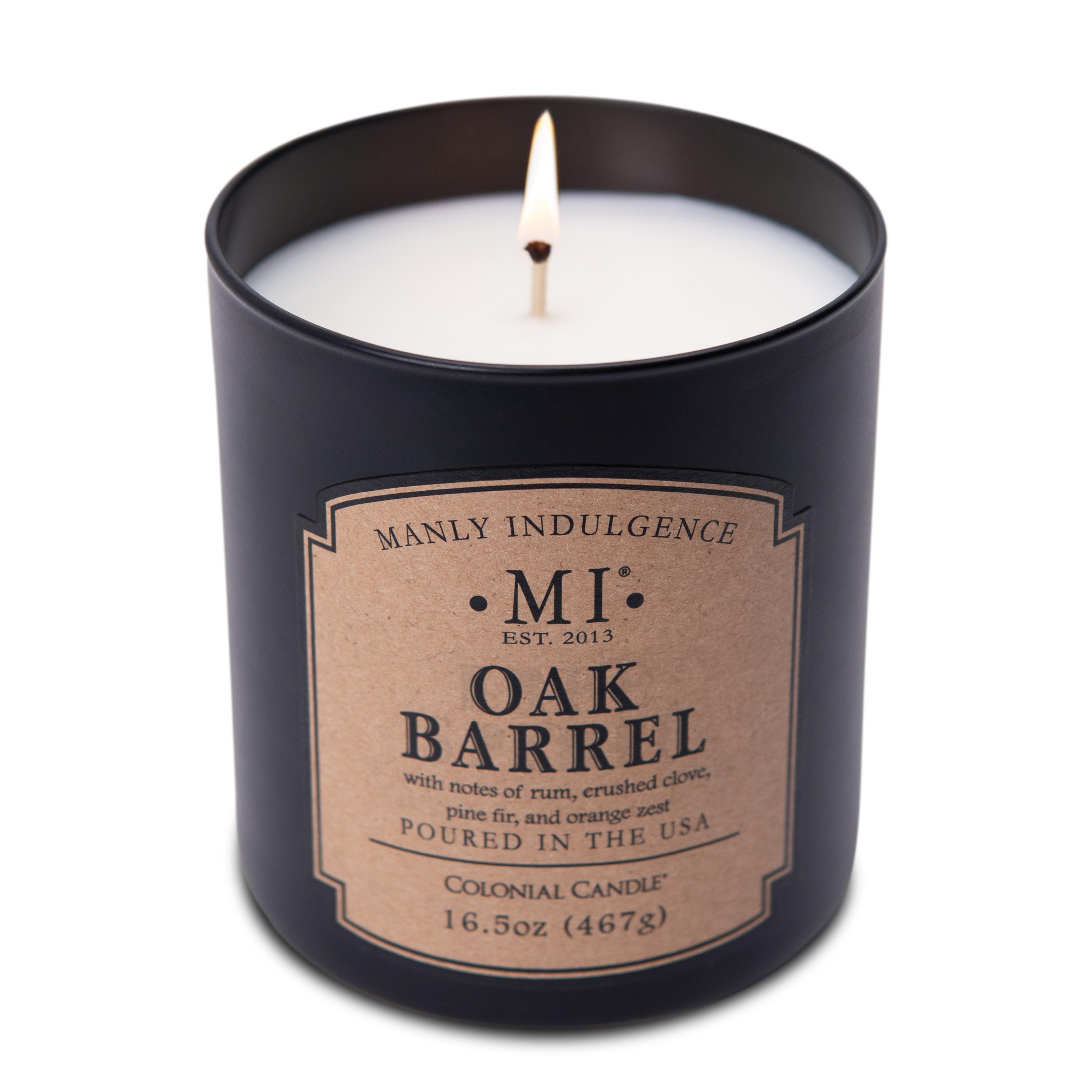 16.5oz Black Soy Scented Jar Candle with Oak Barrel Fragrance