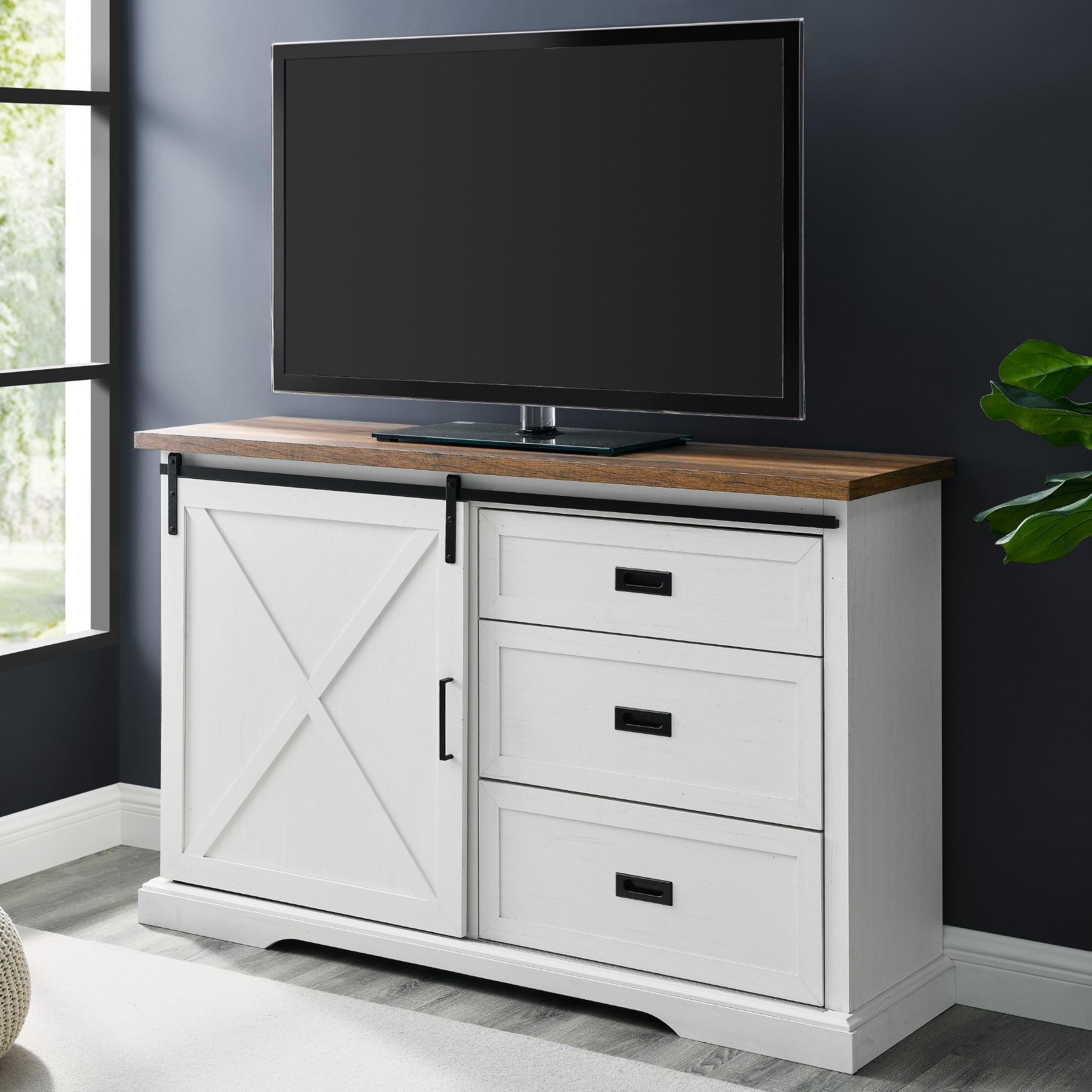 Highland Dunes Analaura 56" Wide Sliding Door Sideboard with 3 Drawers