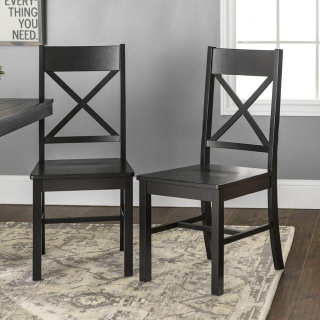 Gracie Oaks Solid Wood Upholstered Dining Chair(Set of 2)