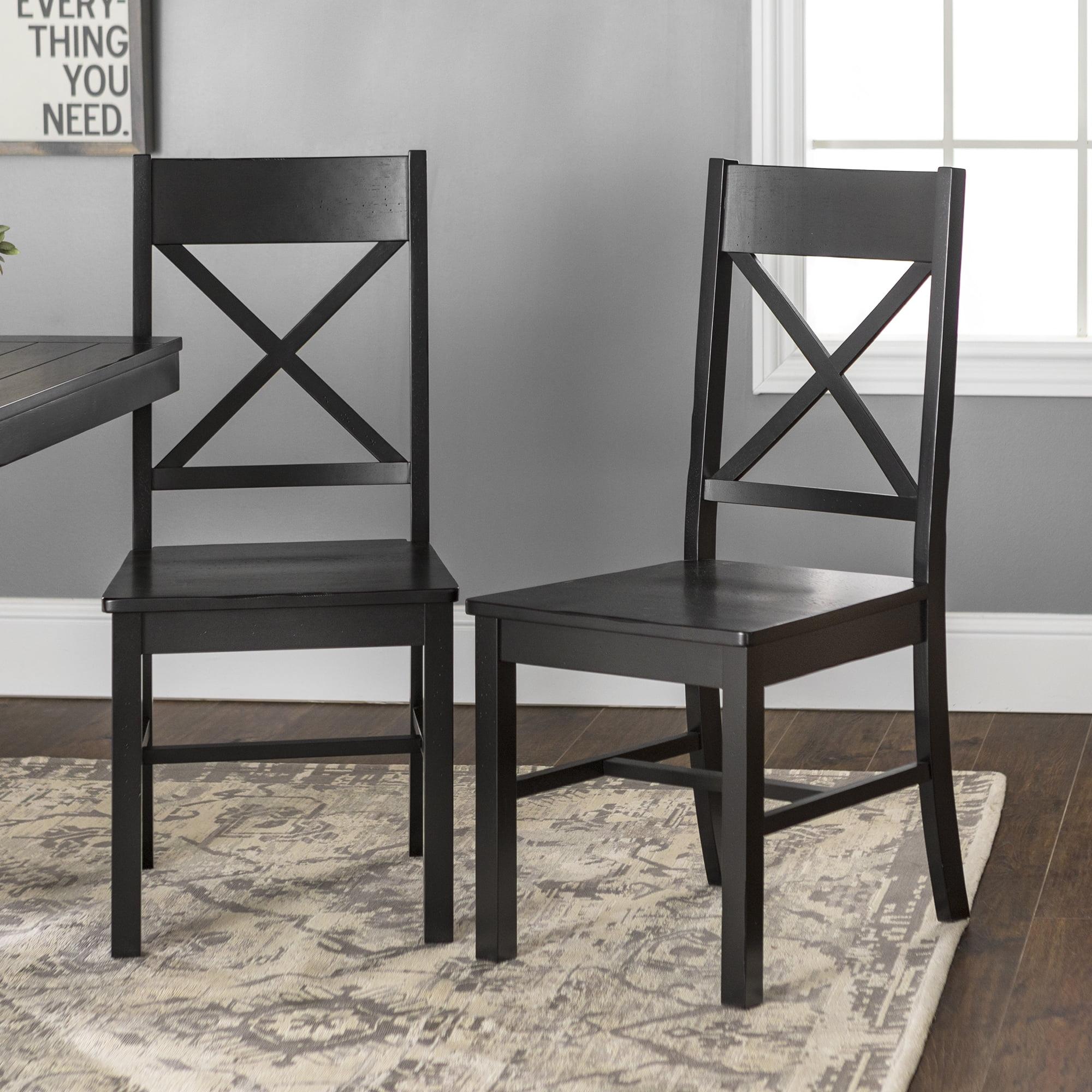 Gracie Oaks Solid Wood Upholstered Dining Chair(Set of 2)