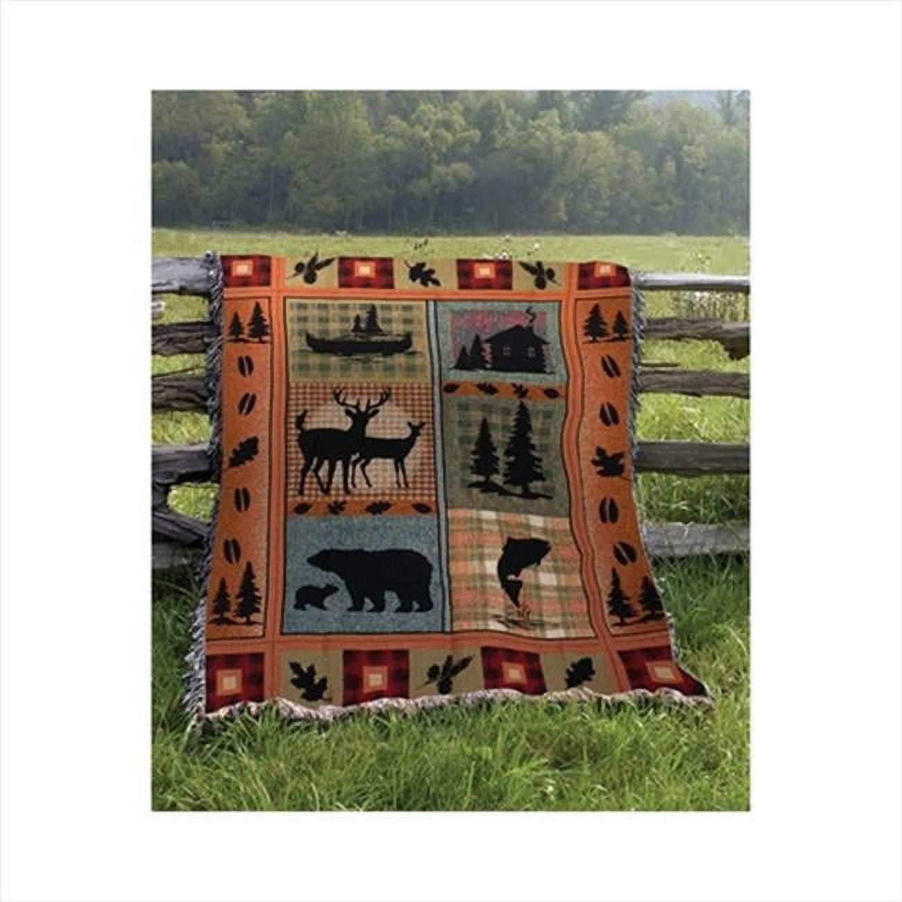 Bear Lodge Cotton Tapestry Throw Blanket 50" x 60"