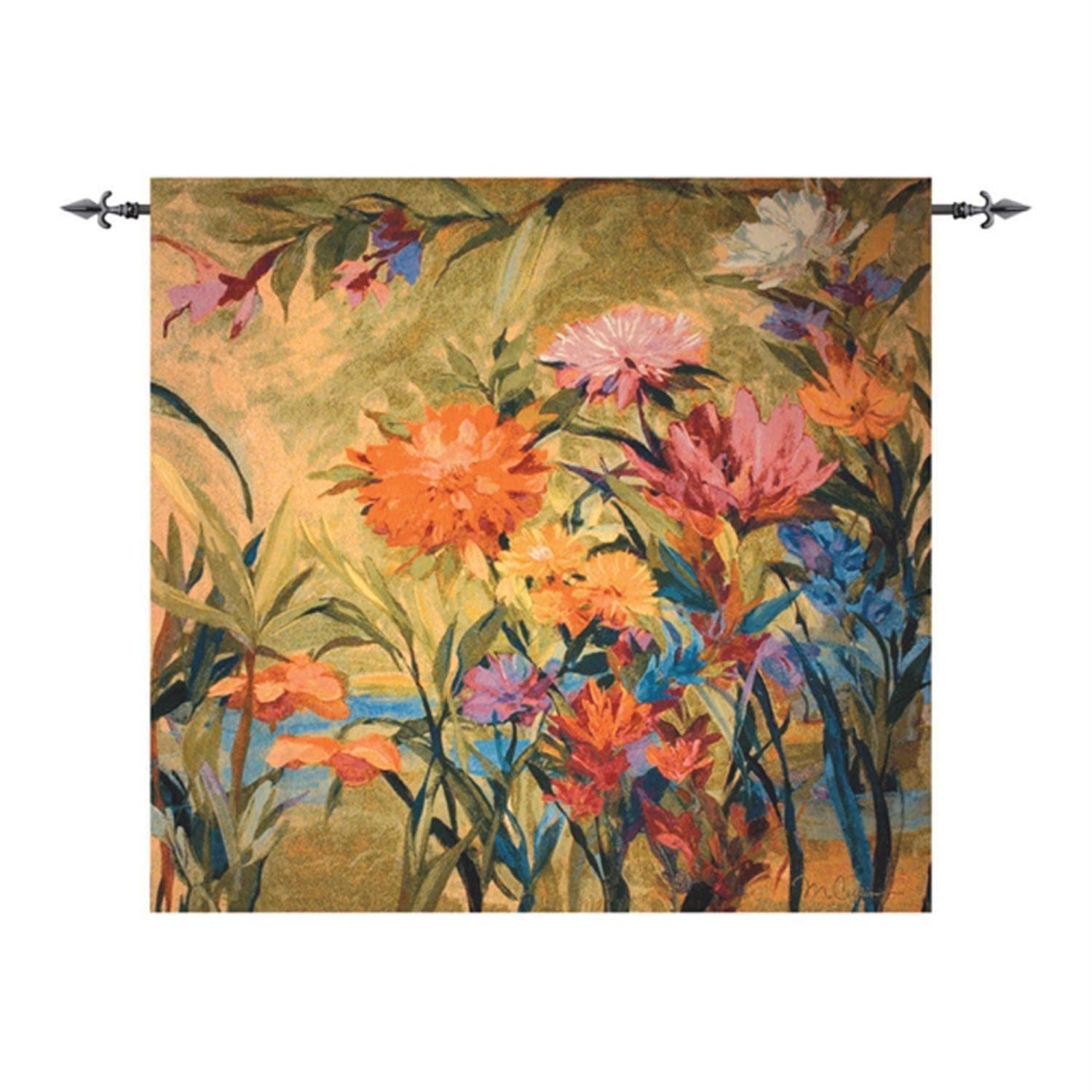 Martha's Choice Multicolor Cotton Floral Tapestry Wall Hanging