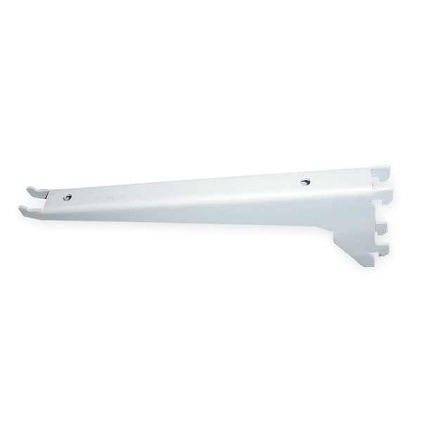 White Powder Coated Steel Double Slotted Shelf Bracket