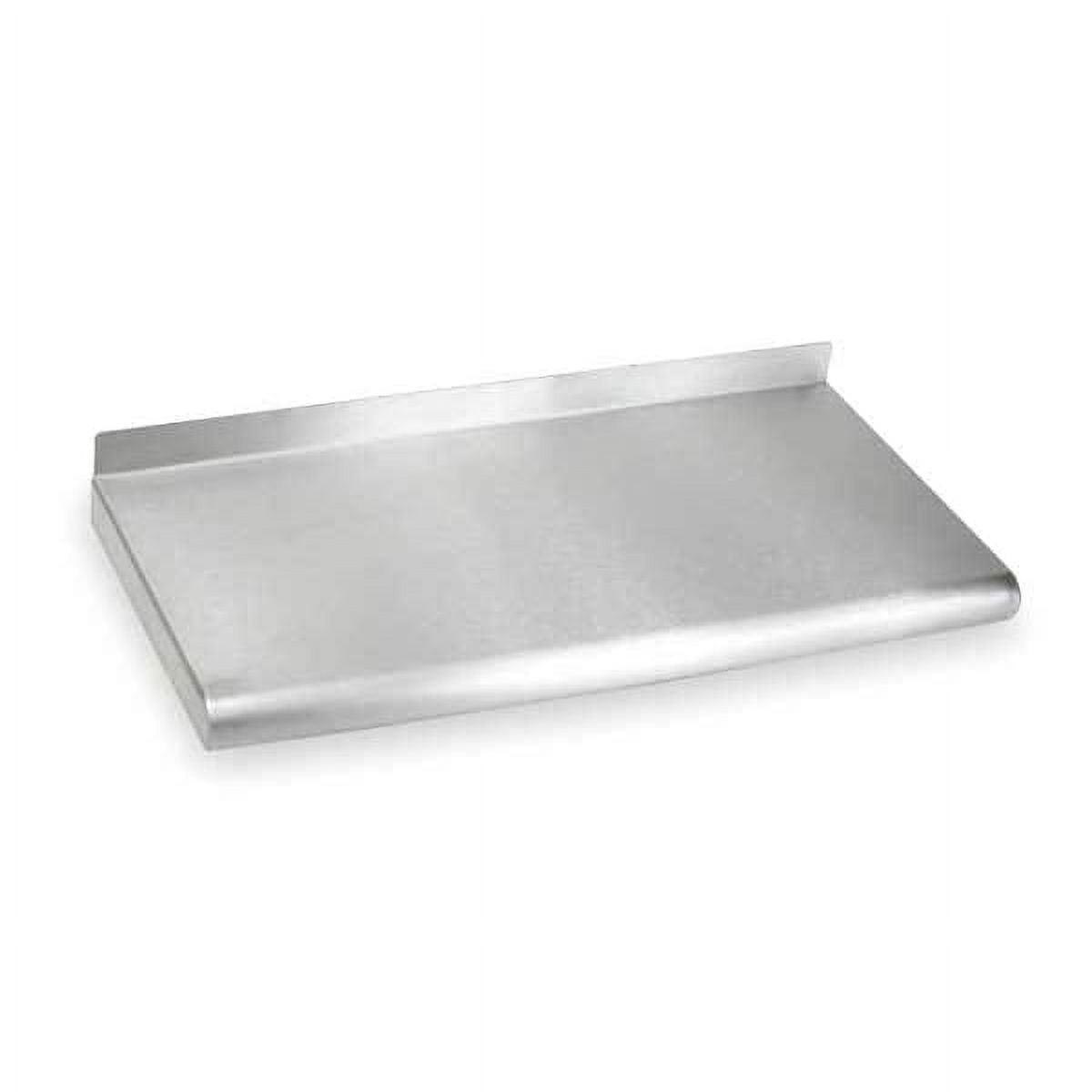 24" Satin Stainless Steel Wall Shelf with Brackets