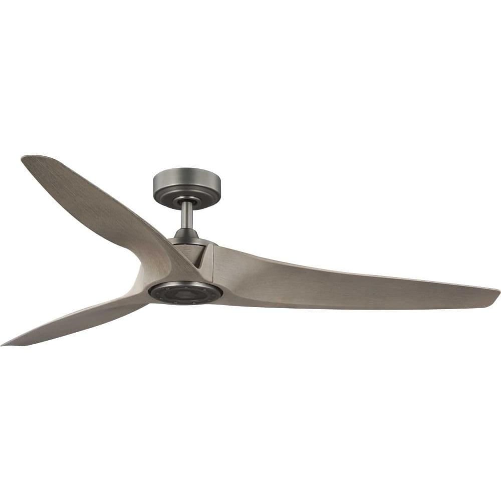 Manvel 60" Antique Nickel 3-Blade Smart Ceiling Fan with Remote