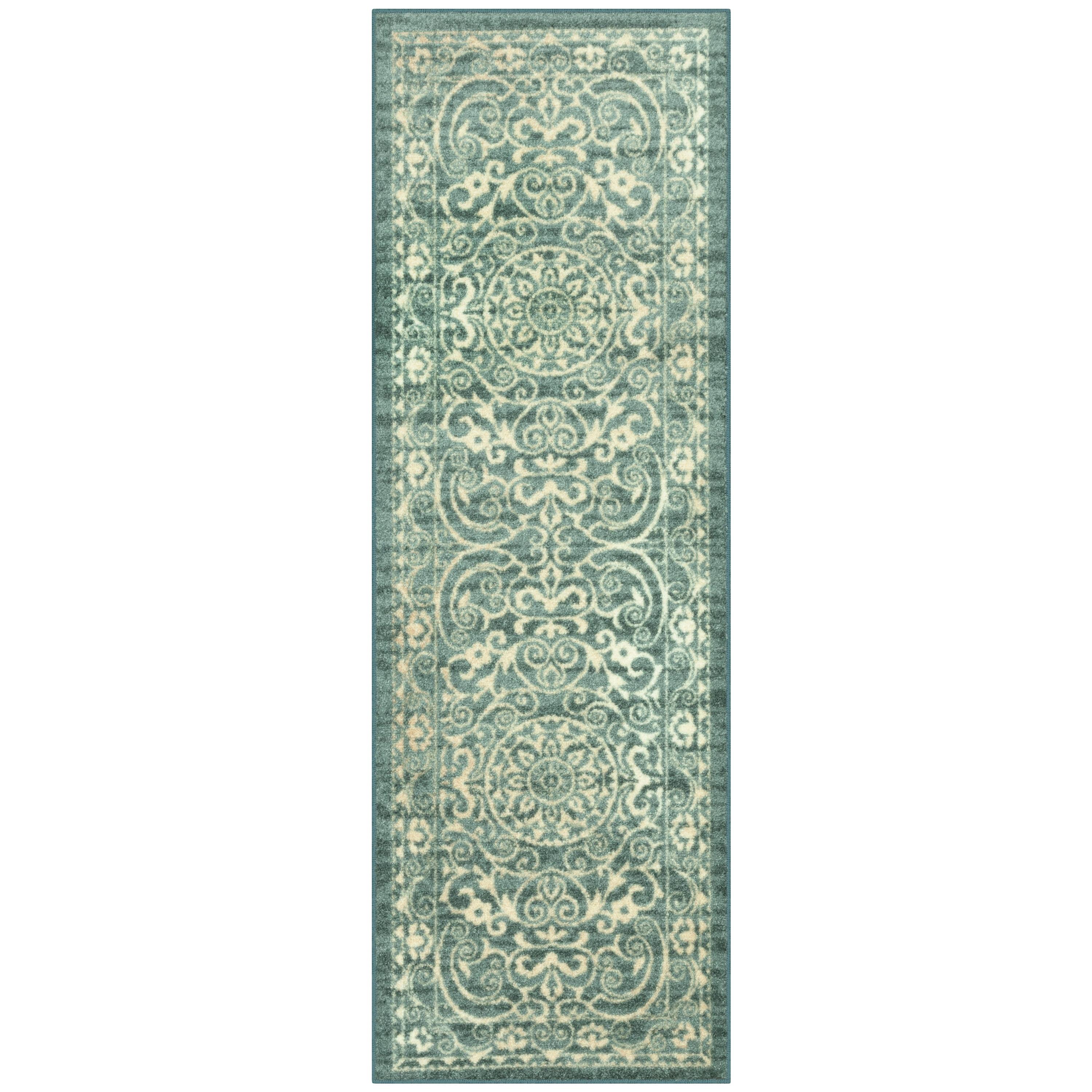 Charlton Home® Dreyfuss Light Spa/Turquoise/Ivory Rug