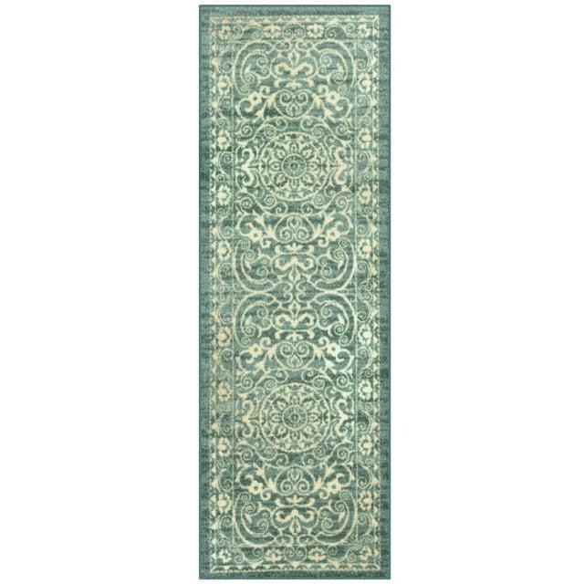 Charlton Home® Dreyfuss Light Spa/Turquoise/Ivory Rug