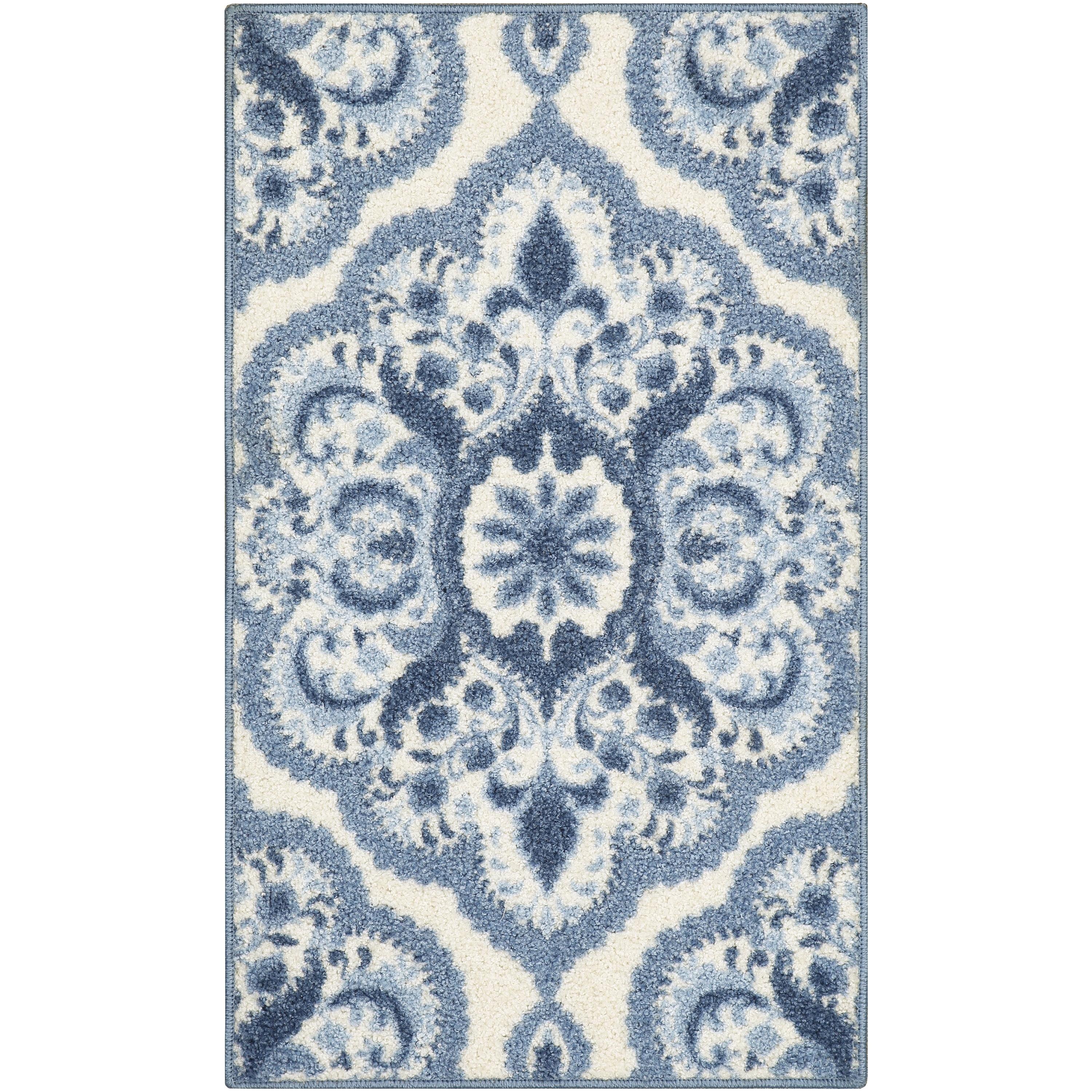 Hertel Floral Blue Area Rug