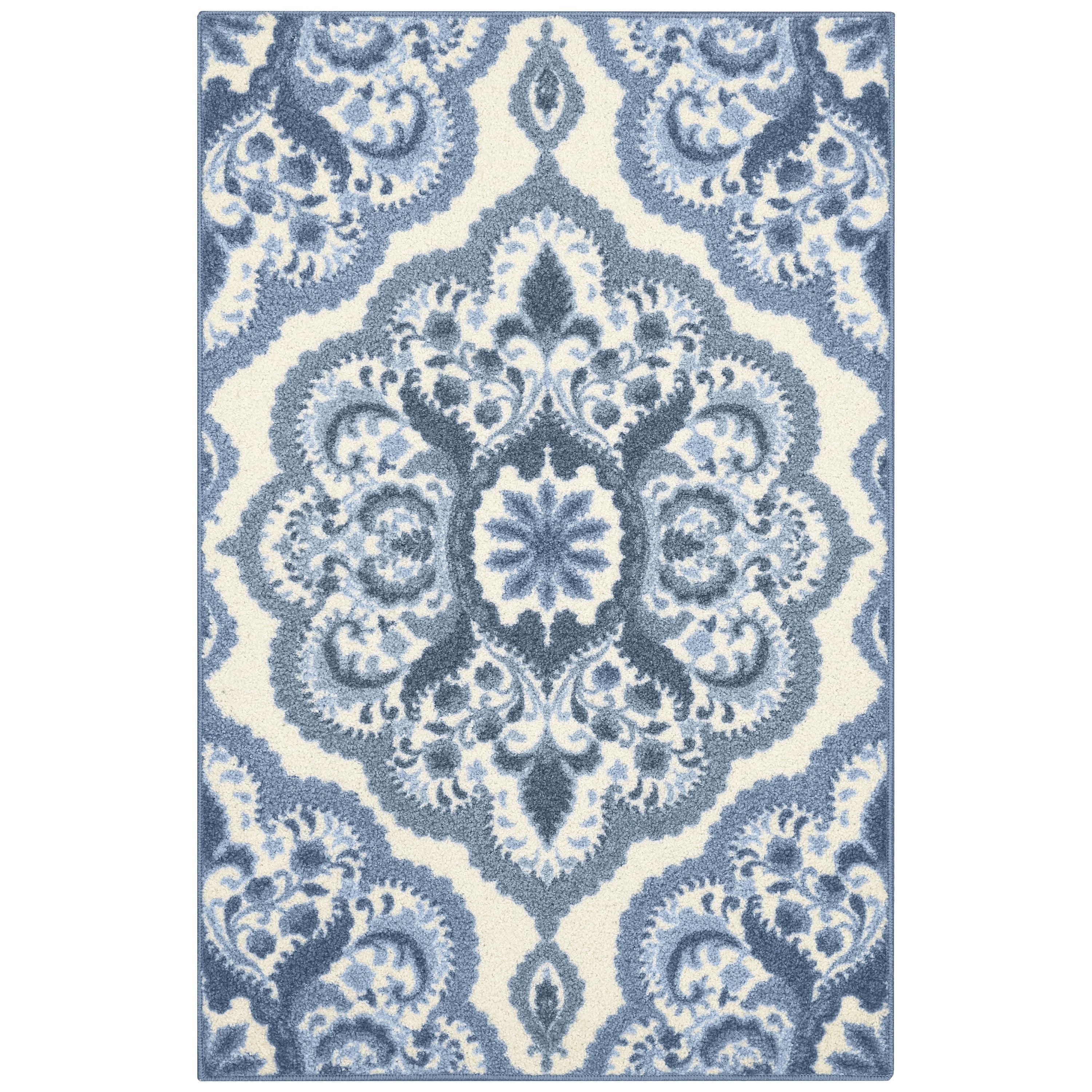 Hertel Floral Blue Area Rug