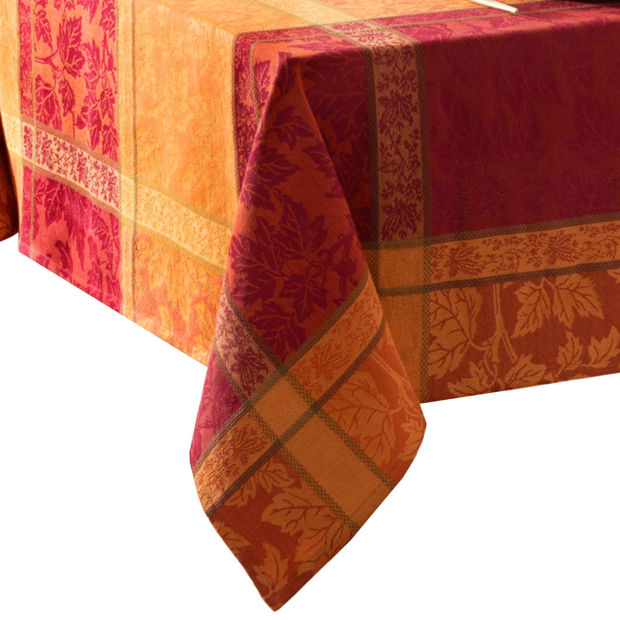 Wildon Home® Erida Maplewood Jacquard Harvest Cotton Rectangle Tablecloth