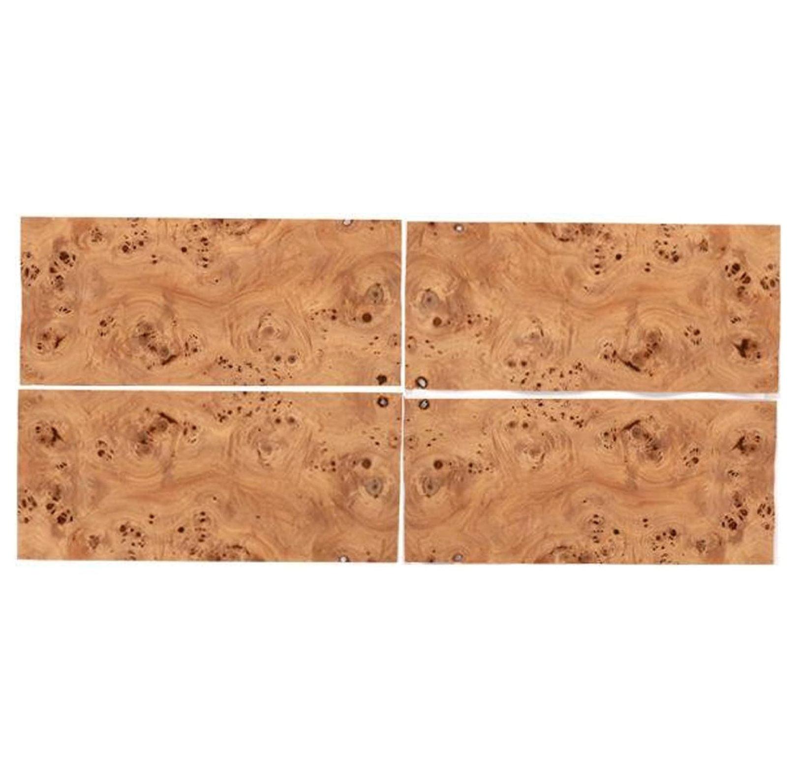 Mappa Burl Veneer 8" x 18" Sequence Matched 4-Piece Set