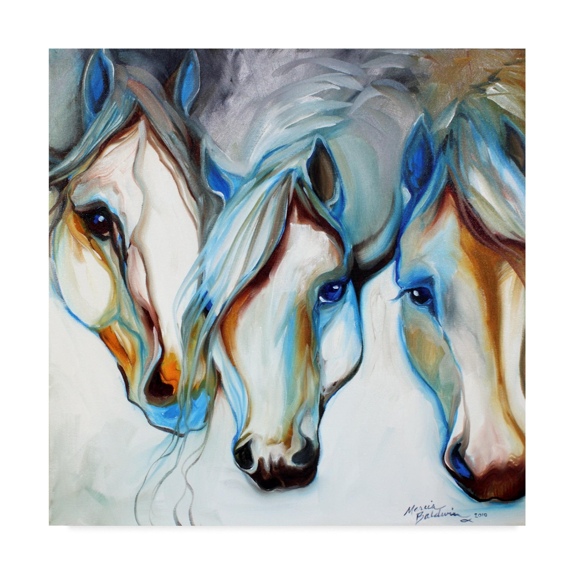 Marcia Baldwin " 3 Nobles Equine Abstract " by Marcia Baldwin