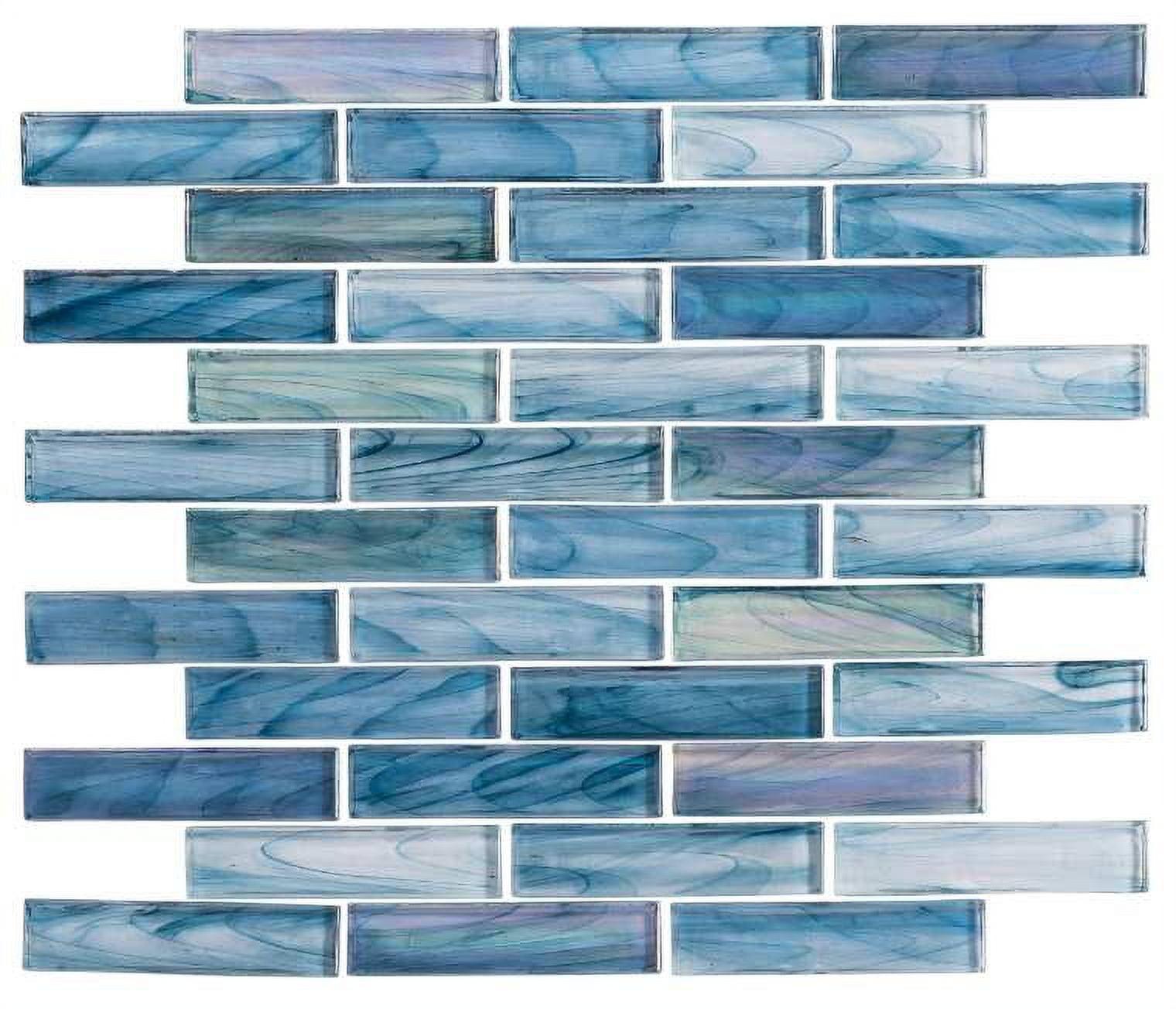 Marianna 1" x 4" Glass Brick Joint Mosaic Kitchen Backsplash, Bathroom, Shower, Pool, Wall and Floor Tile