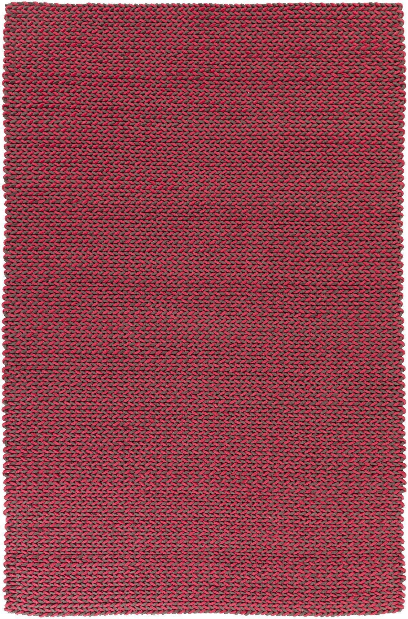 Holmes 2' x 3' Bright Pink Braided Wool Area Rug