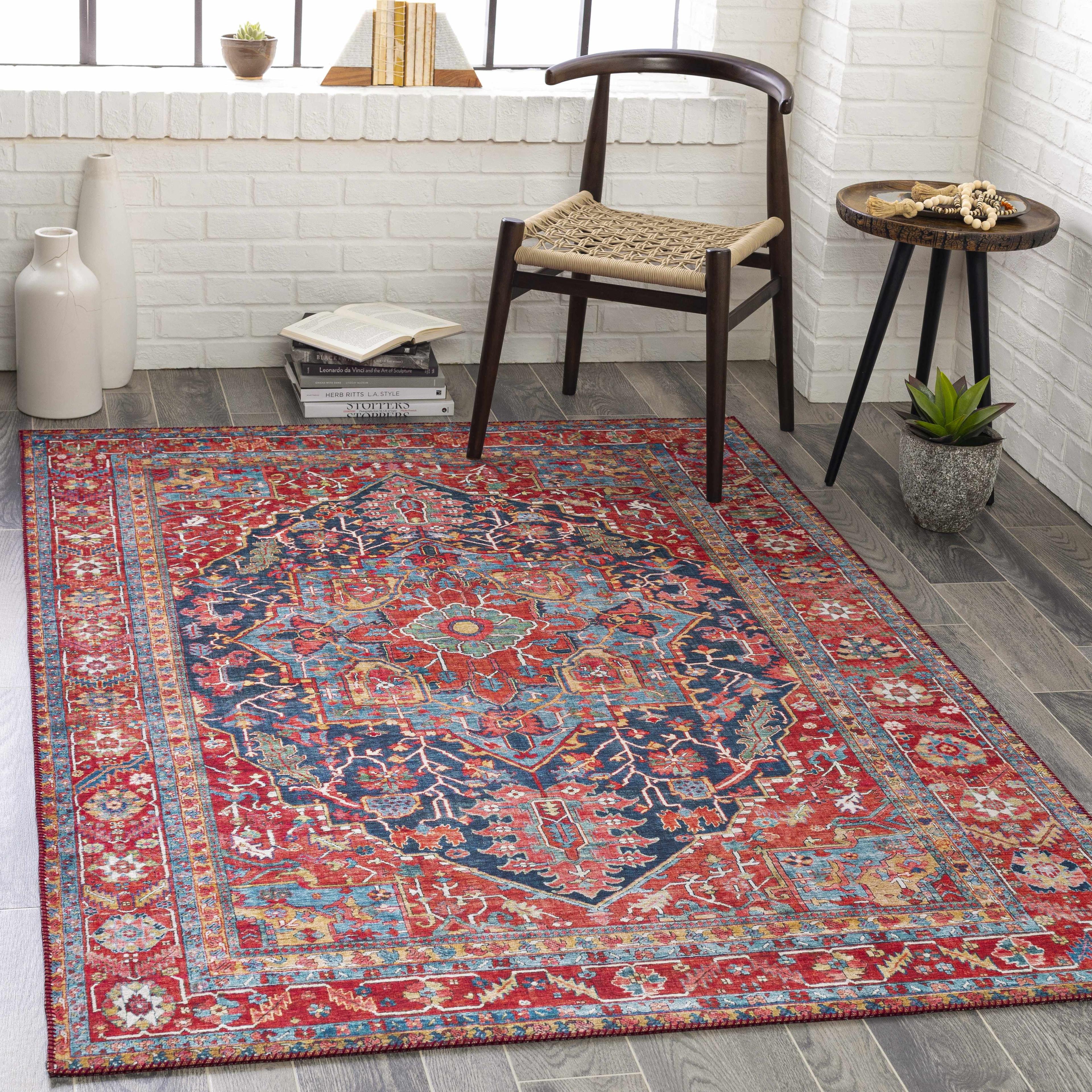 Mark & Day Linden 2'3"x3'9" Rectangle Woven Indoor Area Rugs Bright Red