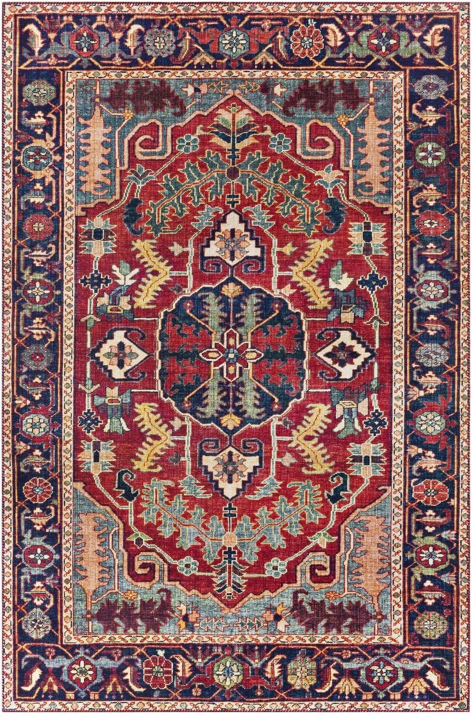 Mark & Day Lith 2'3"x3'9" Rectangle Woven Indoor Area Rugs Bright Red