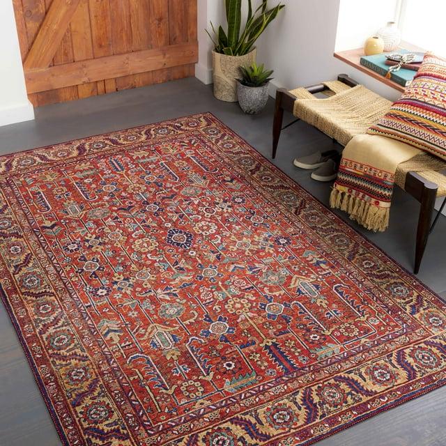 Mark & Day Loveren 2'3"x3'9" Rectangle Woven Indoor Area Rugs Bright Red