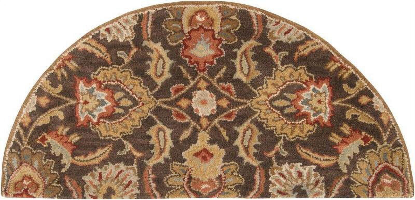 Mark&Day Area Rugs, 2x4 Lyon Traditional Dark Brown Hearth Area Rug (2' x 4' Hearth)