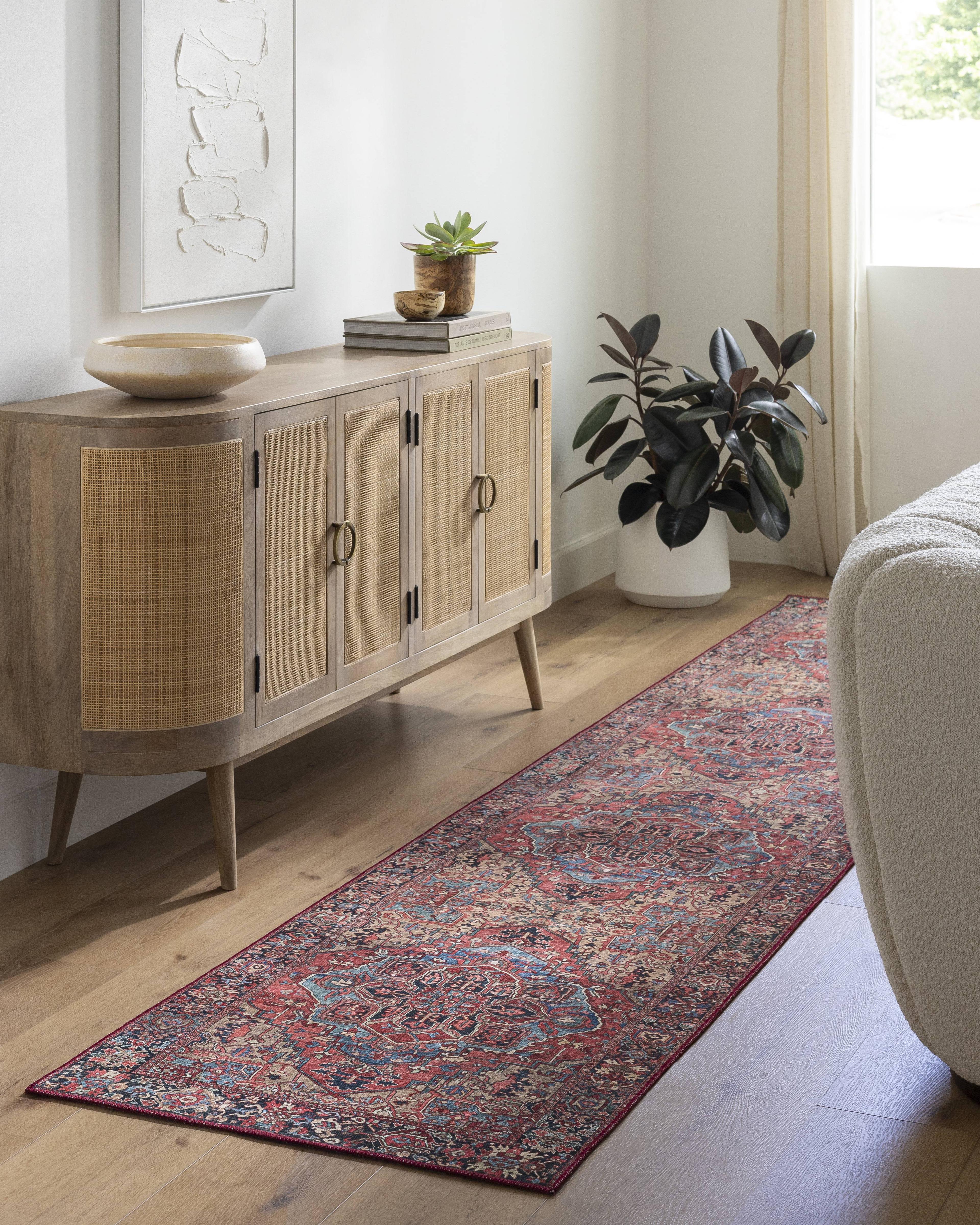 Mark & Day Manche 2'7"x12' Runner Woven Indoor Area Rugs Bright Red/Navy/Wheat/Ice Blue/Grass Green/Ivory