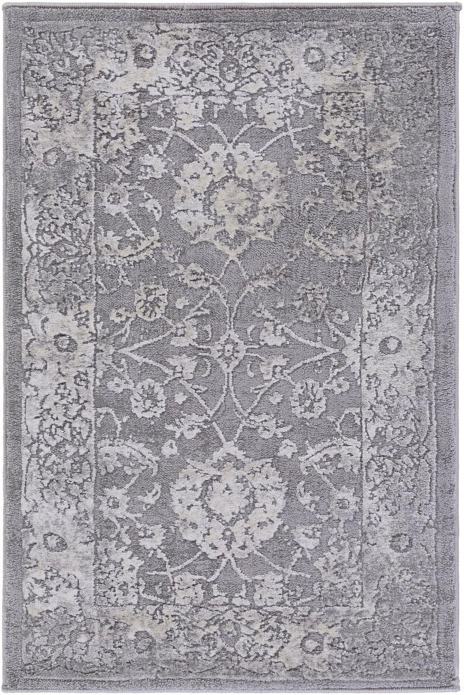Mark & Day Meadows 3'11"x5'7" Rectangle Woven Indoor Area Rugs Medium Gray