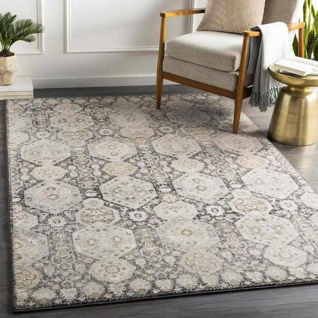 Mark&Day Area Rugs, 4x6 Geelbroek Traditional Black Area Rug (4'3" x 5'7")