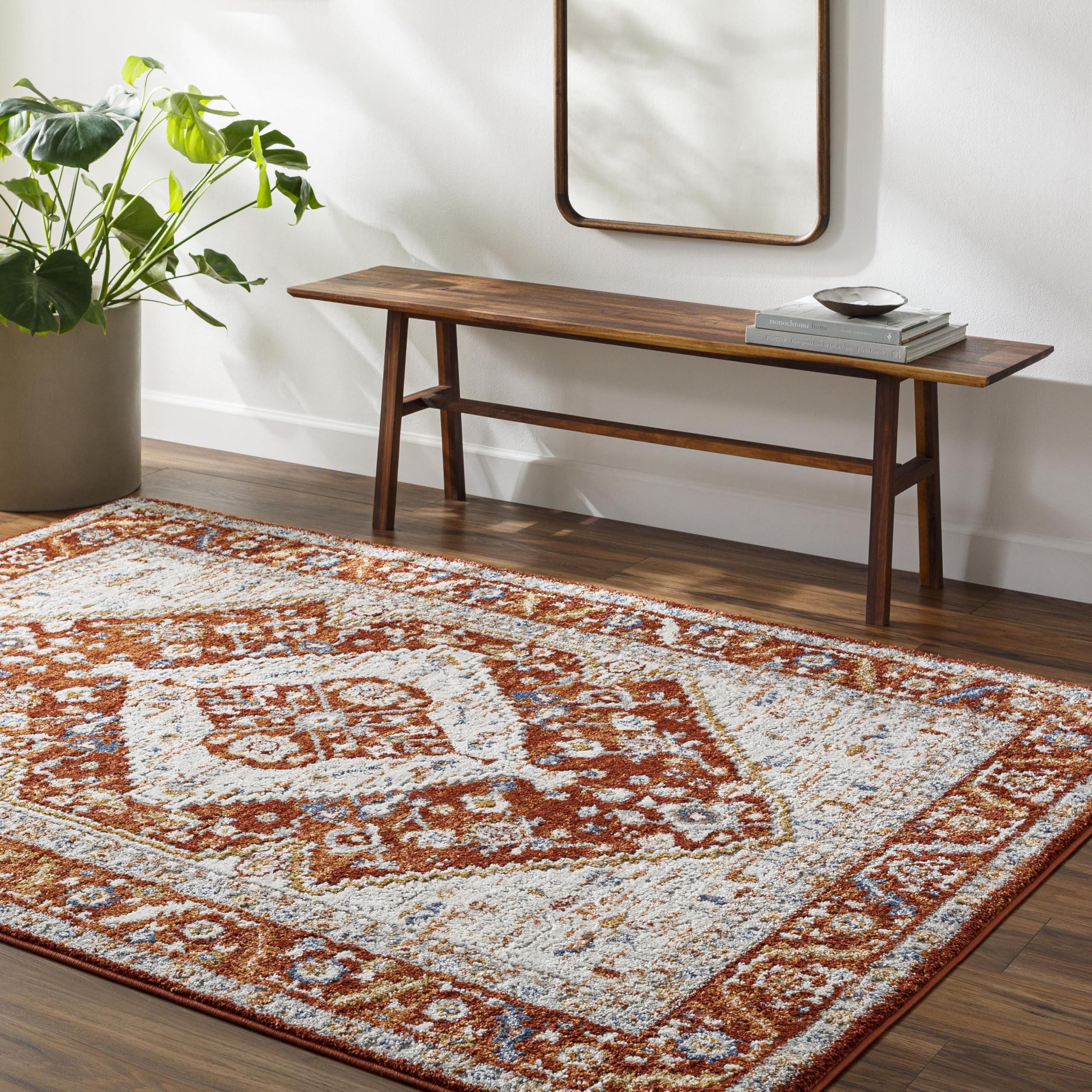 Mark & Day Yashika 5'3"x7' Rectangle Woven Indoor Area Rugs Bright Red
