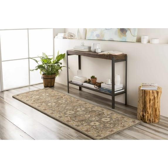 Mark&Day Wool Rugs, 8x10 Paris Traditional Khaki Area Rug, Brown White Beige Carpet for Living Room, Bedroom or Kitchen (7'6" x 9'6")