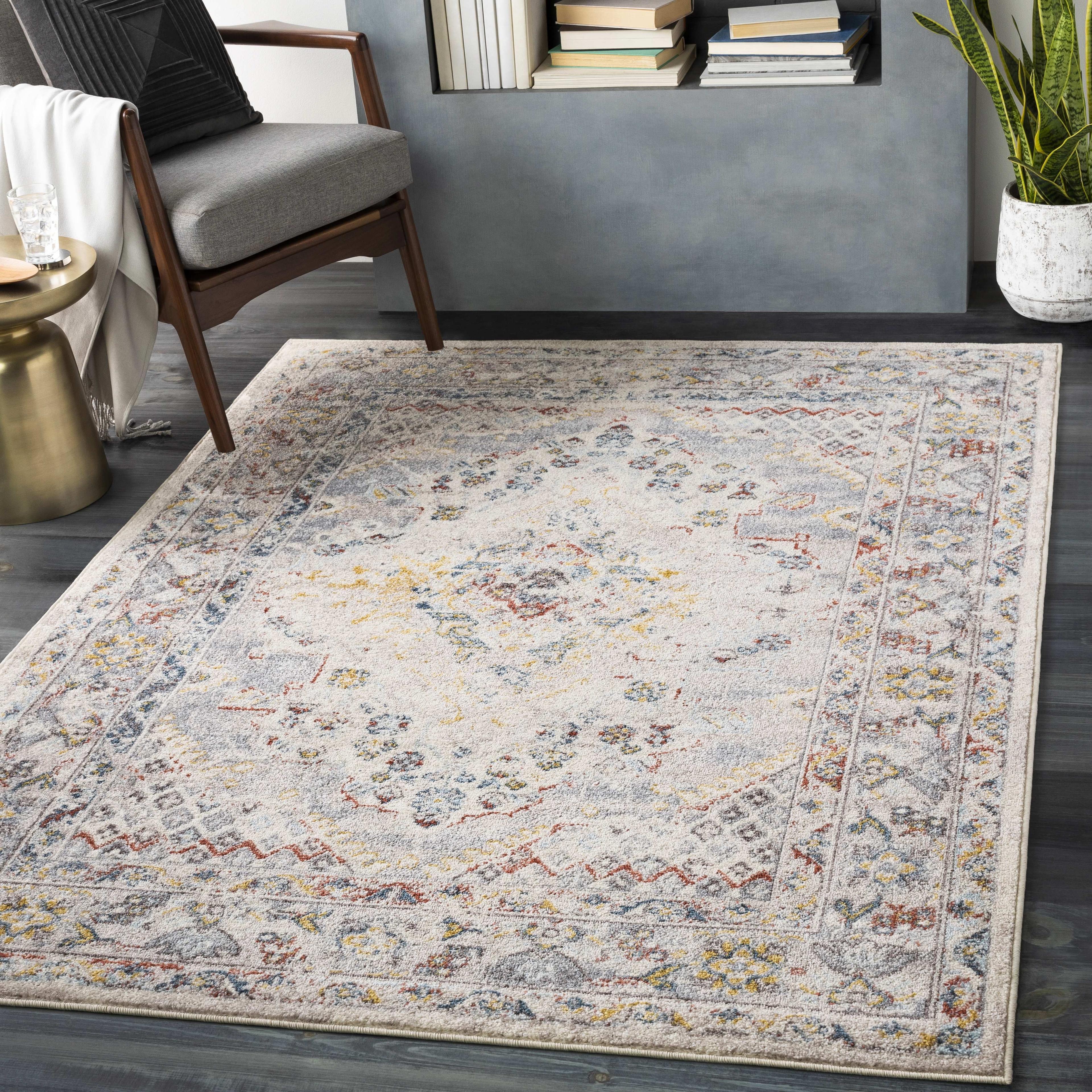 Var 6'7" x 9' Gray and Taupe Hand-knotted Area Rug