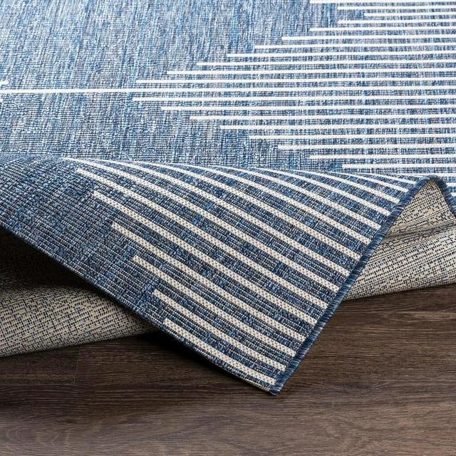 Mark & Day Okswerd 2'7"x12' Runner Woven Indoor and Outdoor Area Rugs Bright Blue
