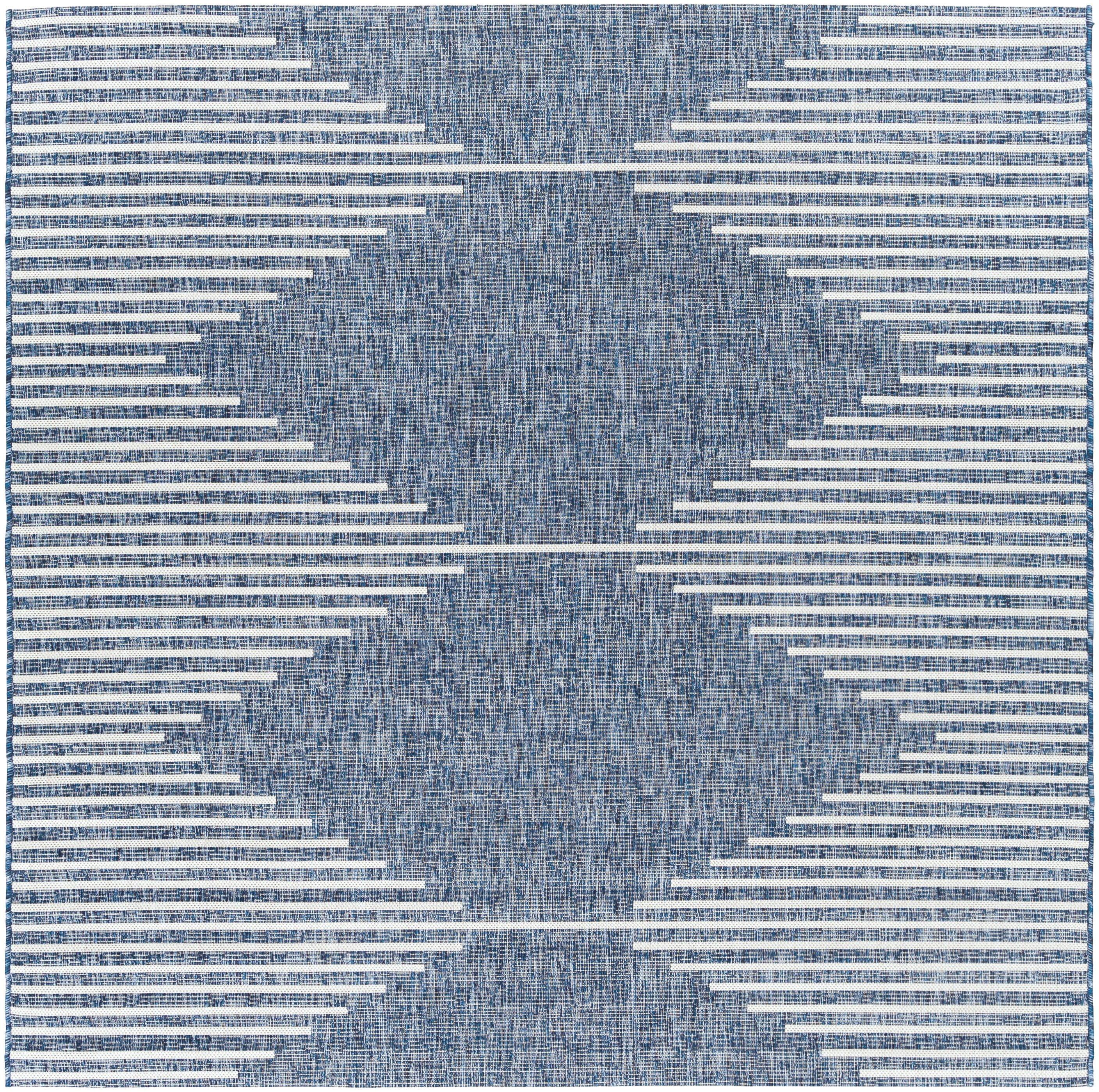 Mark & Day Okswerd 6'7"x6'7" Square Woven Indoor and Outdoor Area Rugs Bright Blue