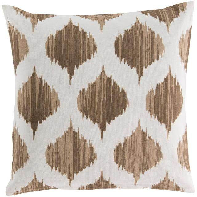 Mark & Day Harmole 18"H x 18"W Square Pillow Cover Down Insert Global Camel Throw Pillow