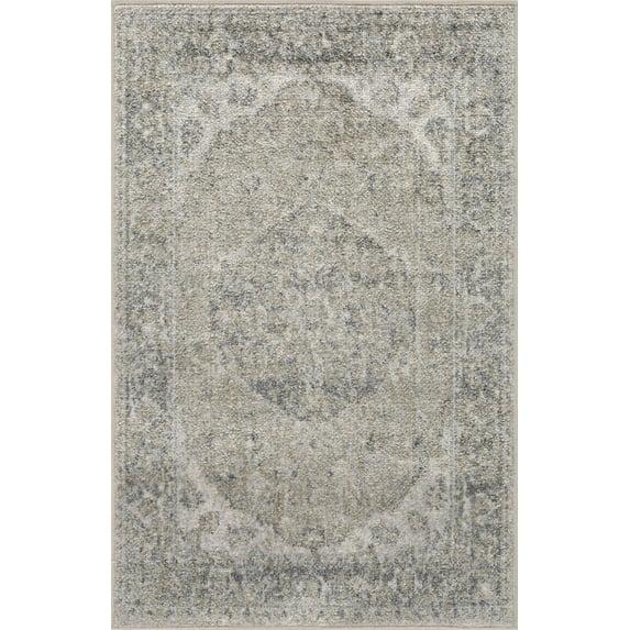 Mark & Day Edmonson 2'3"x3'9" Rectangle Washable Woven Indoor Area Rugs Olive/Dark Blue: Stain-Resistant, Traditional Decor