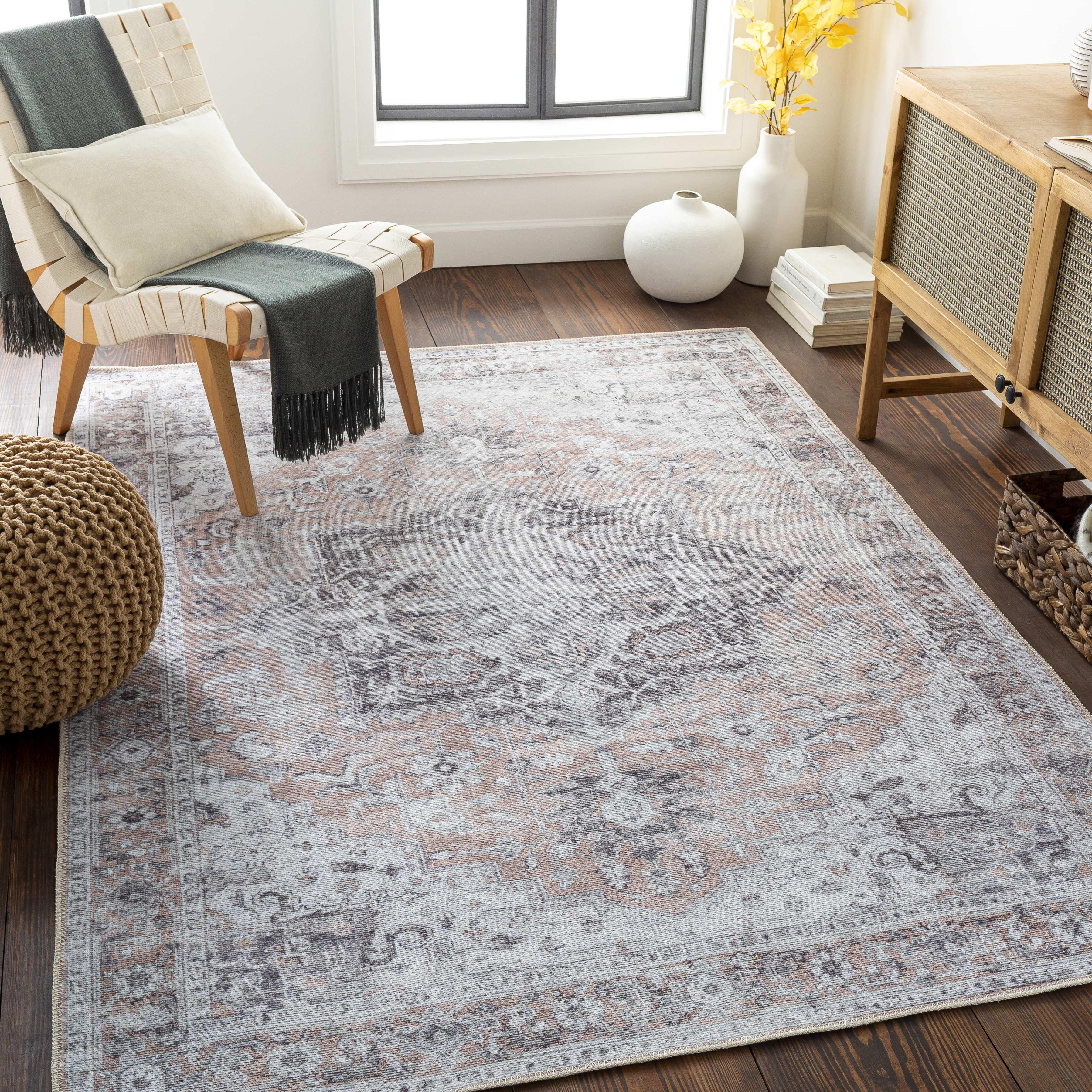 Mark & Day West Okoboji 5'3"x7'3" Rectangle Washable Woven Indoor Area Rugs Gray