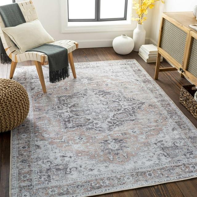 Mark & Day West Okoboji 5'3"x7'3" Rectangle Washable Woven Indoor Area Rugs Gray