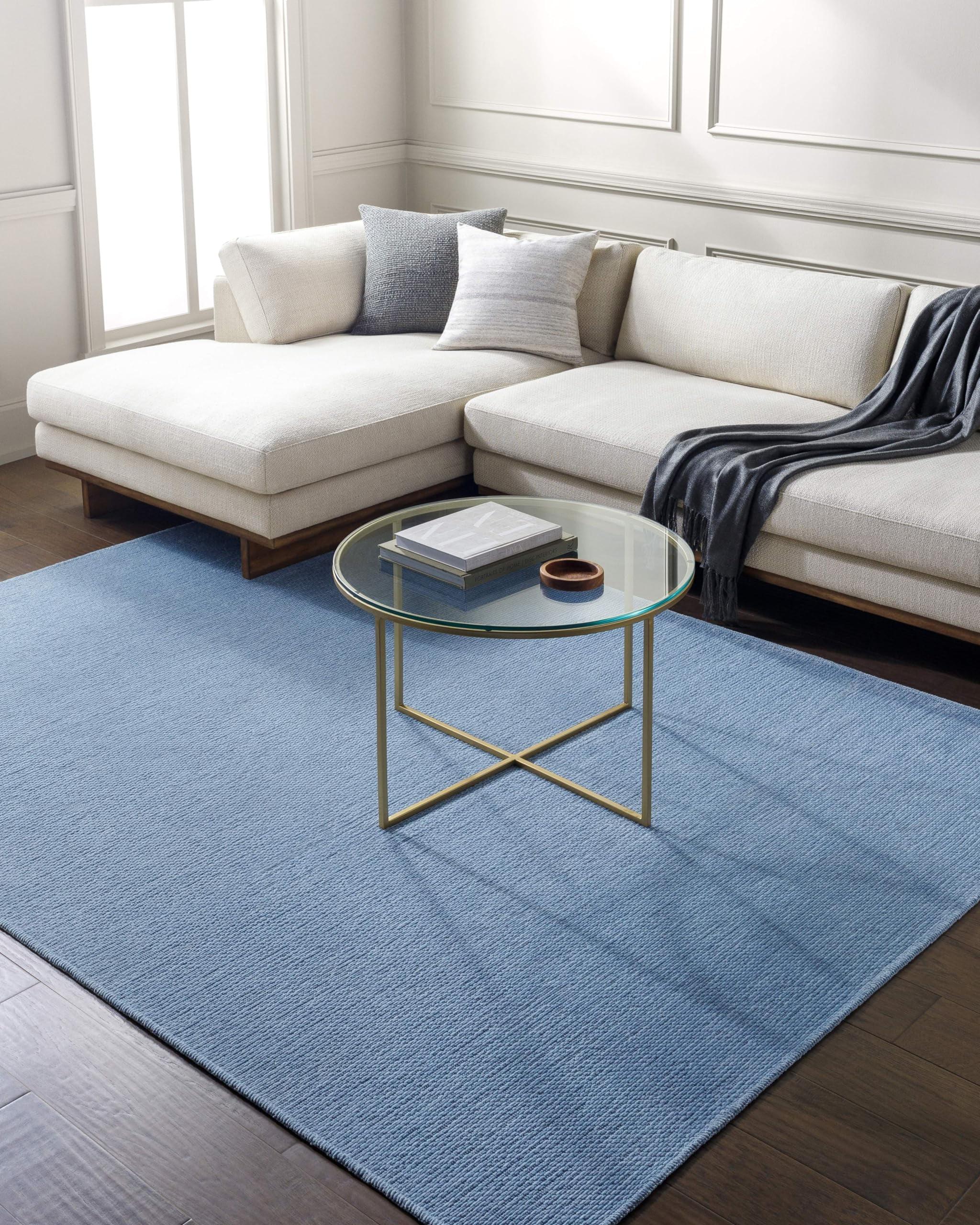 Mark & Day Tobey 5'3"x7' Rectangle Washable Woven Indoor Area Rugs Pale Blue