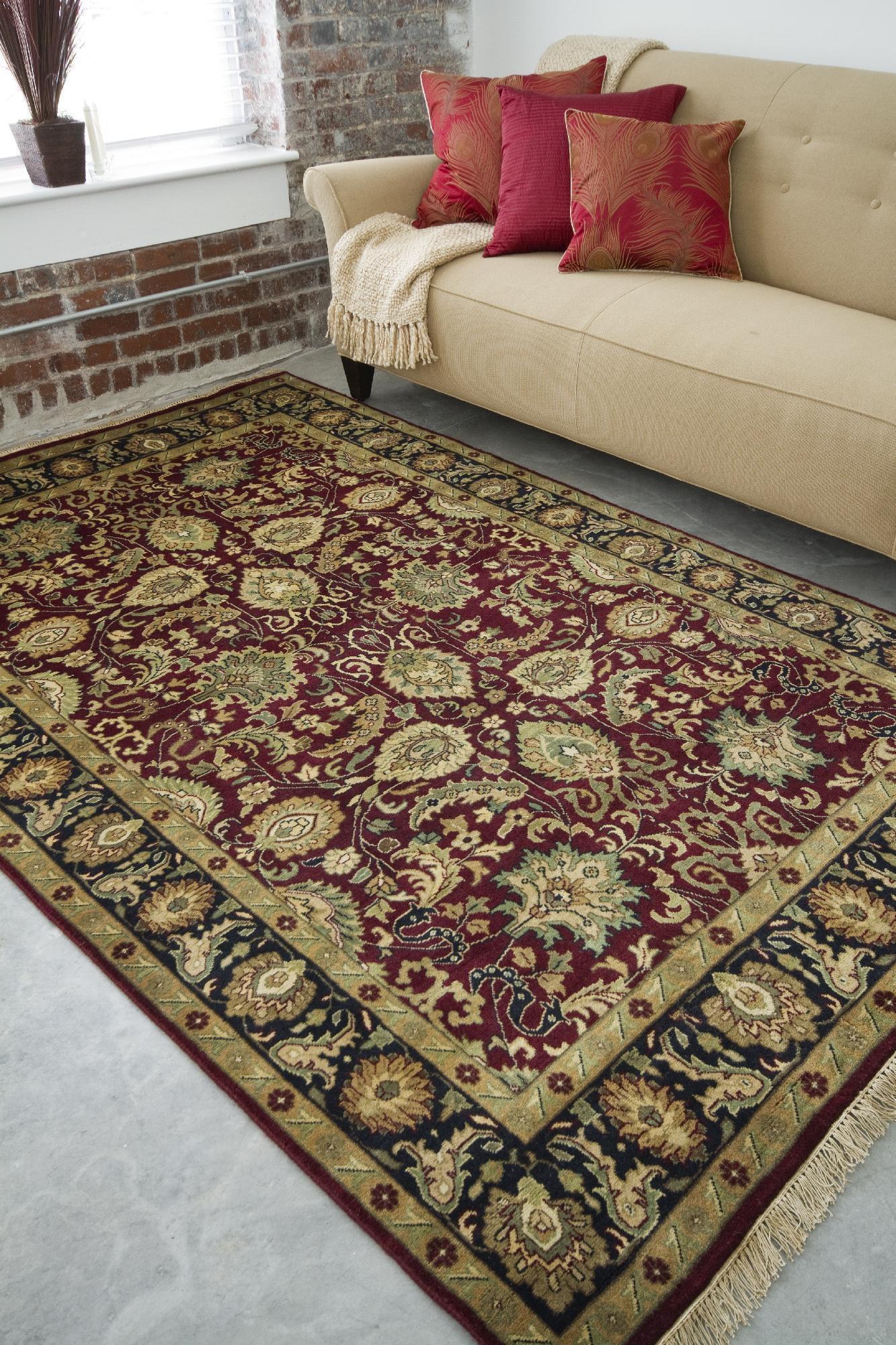 Mark & Day Walthourville 5'6"x8'6" Rectangle Knotted Indoor Area Rugs Red/Tan