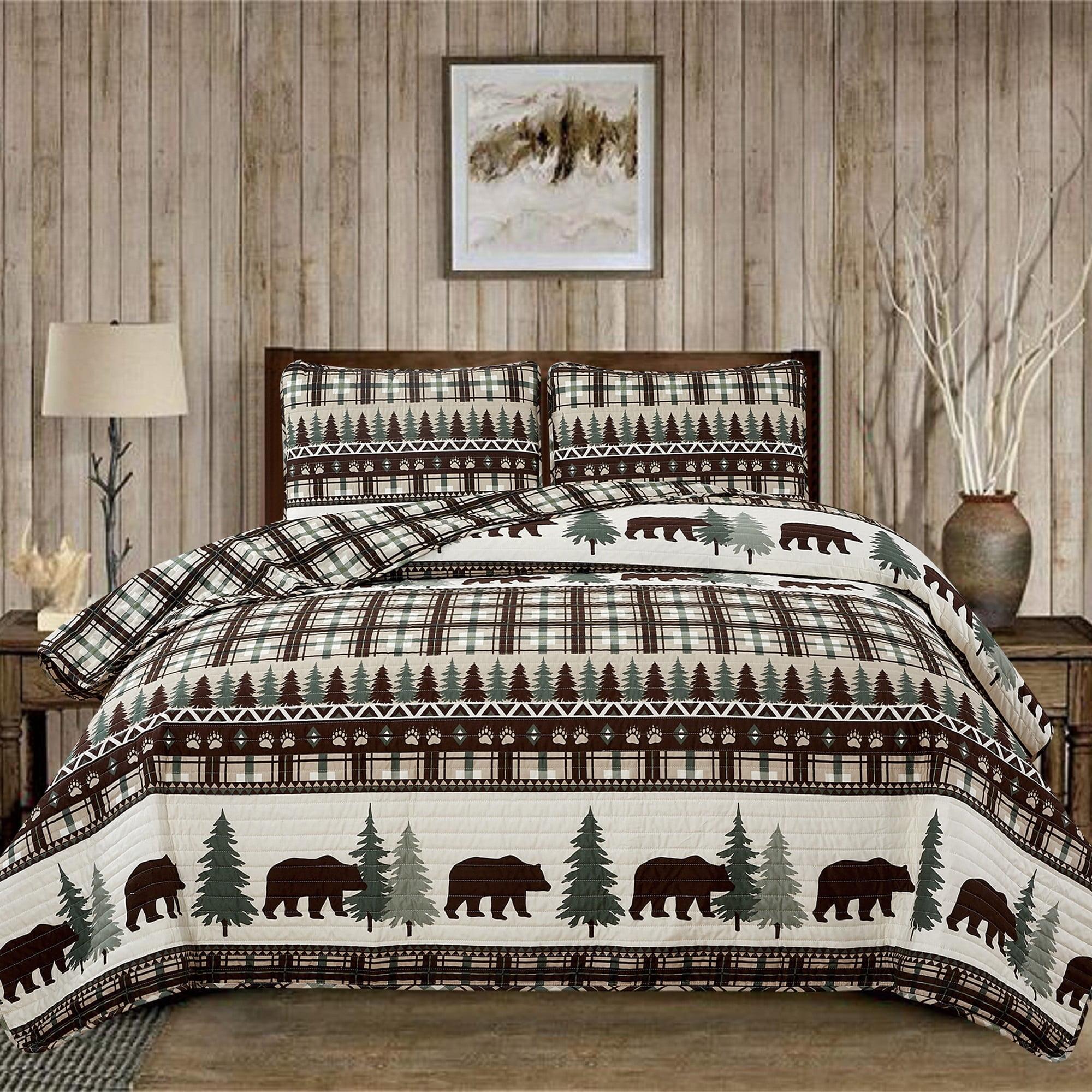 Market & Place Cedar Creek No Log Cabin Quilt Set