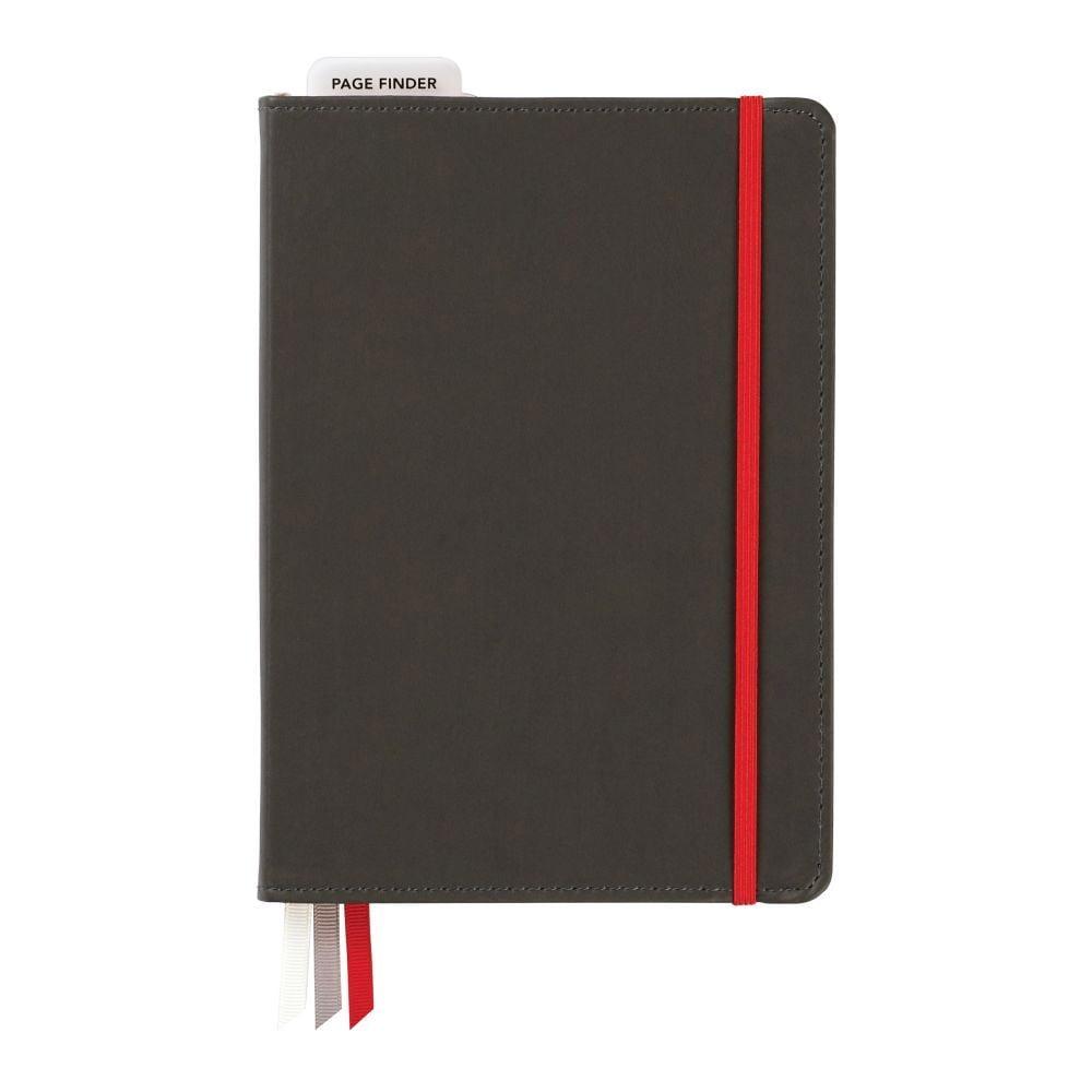 C.R. Gibson Black Leatherette Dot Grid Notebook Journal, 6'' W x 8.5'' L, 240 Pages, Bulleting Log (MJ127-20191A)