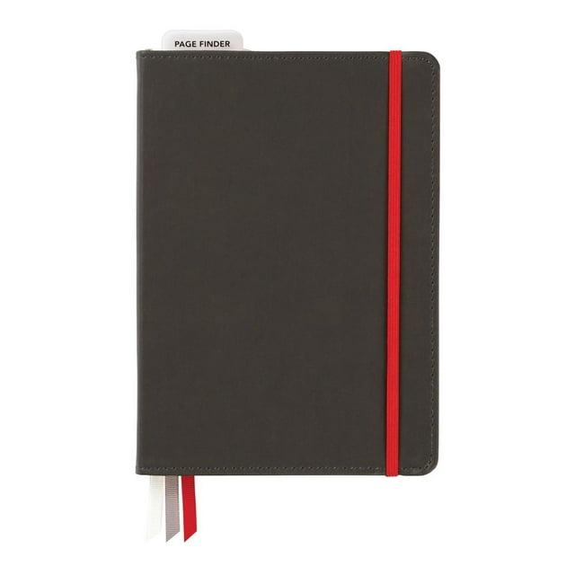 C.R. Gibson Black Leatherette Dot Grid Notebook Journal, 6'' W x 8.5'' L, 240 Pages, Bulleting Log (MJ127-20191A)