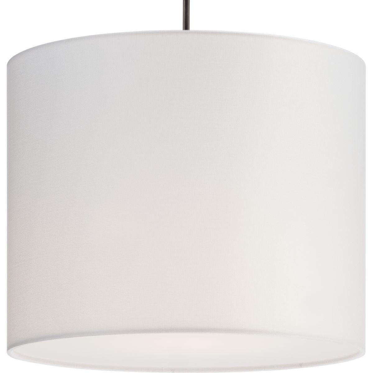 Elegant Drum Shade Pendant Light in Brushed Nickel with Glass Diffuser