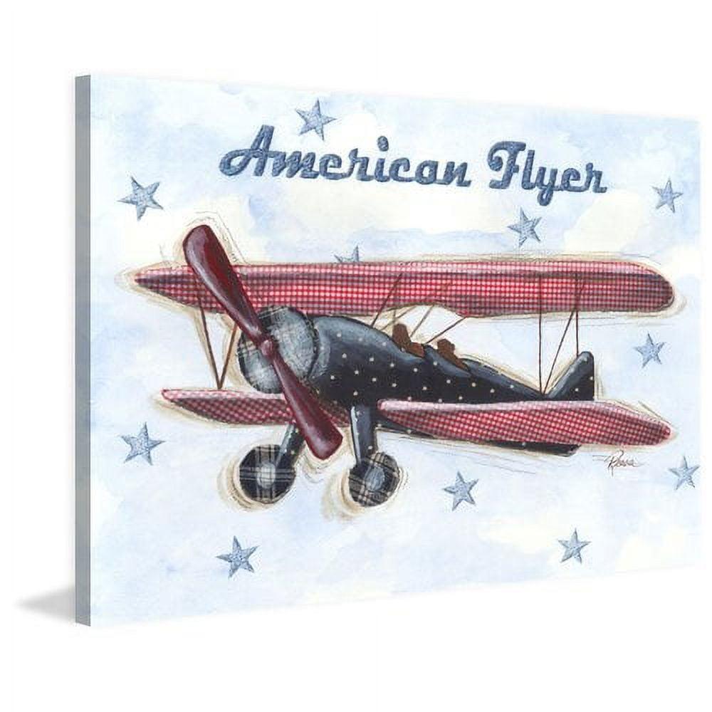 American Flyer Vintage Airplane Canvas Art Print