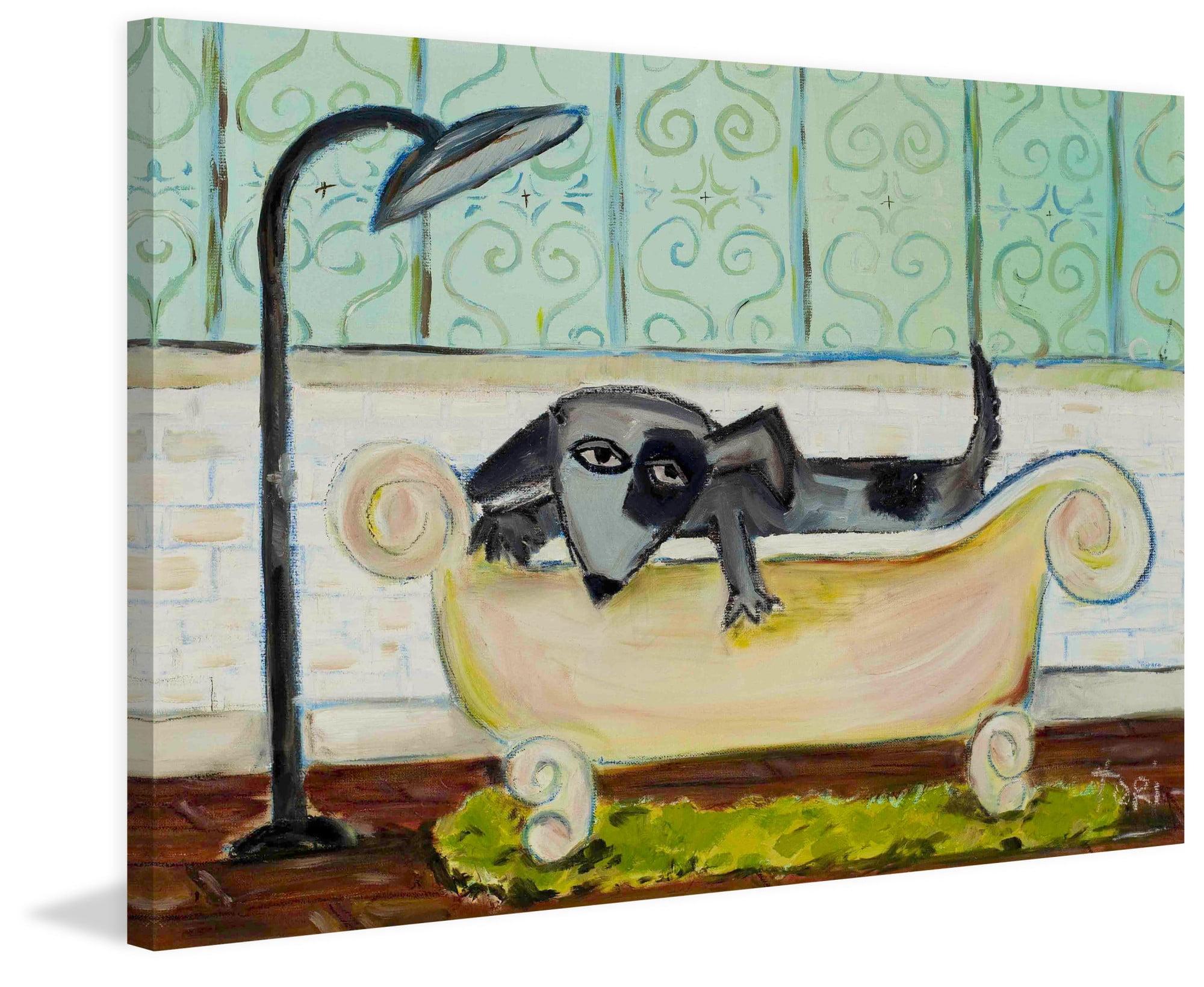 Marmont Hill " Dog Bath " by Tori Campisi Painting Print