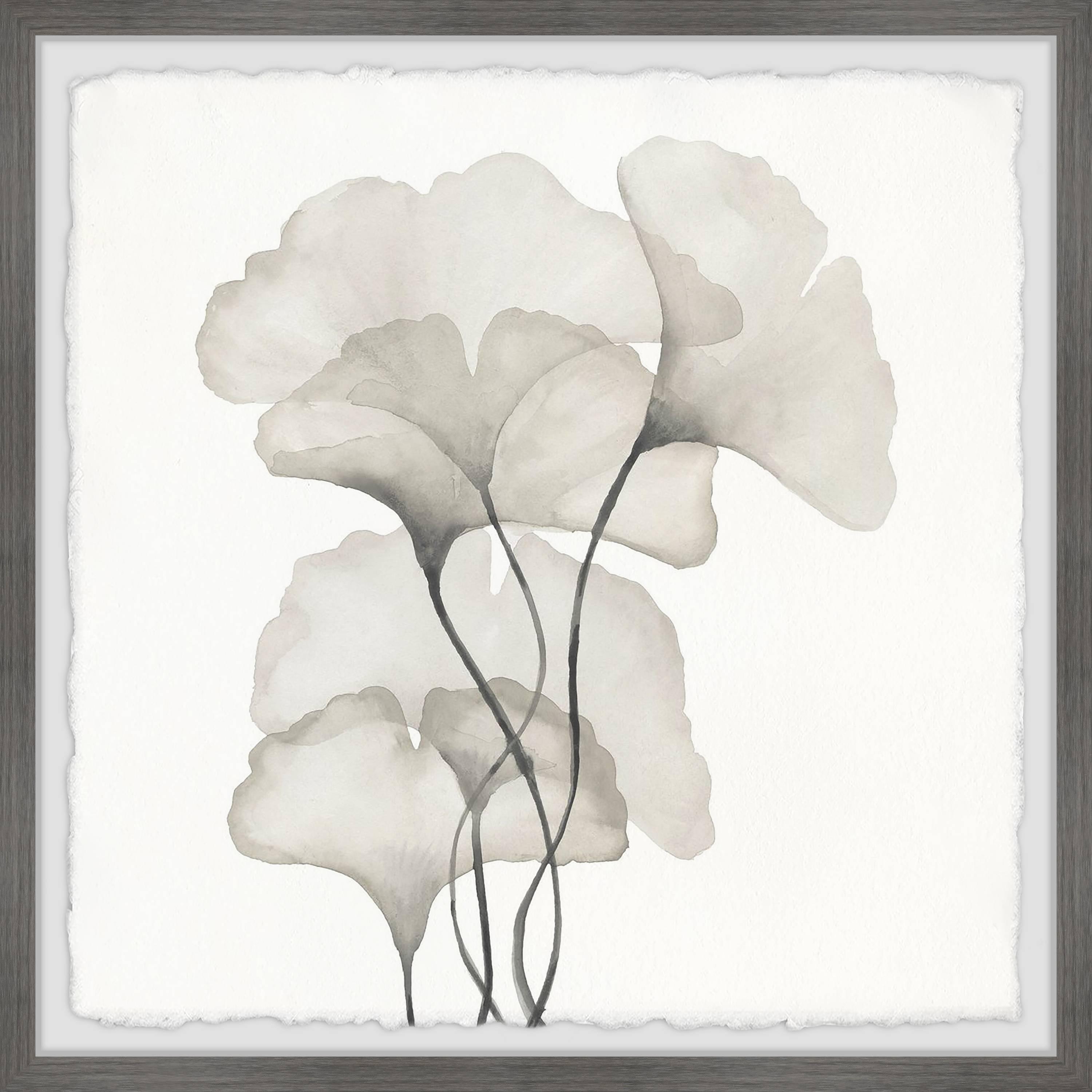 Ginkgo Biloba Leaves 12" x 12" Framed Watercolor Print