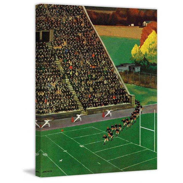 Marmont Hill Onto the Field by John Falter Print on Wrapped Canvas
