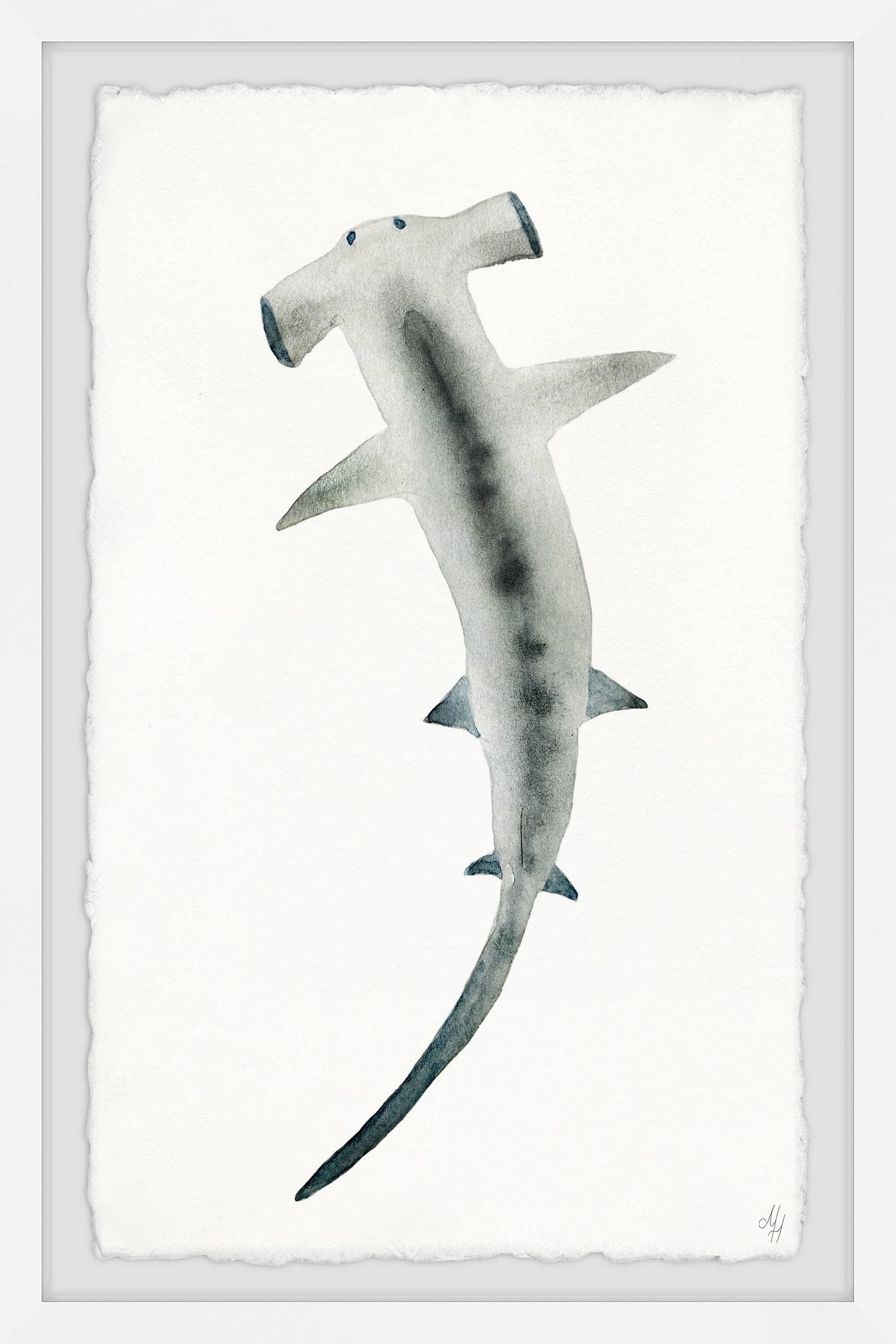 Hammerhead Shark Canvas Print for Kids Nursery, 12" x 18"