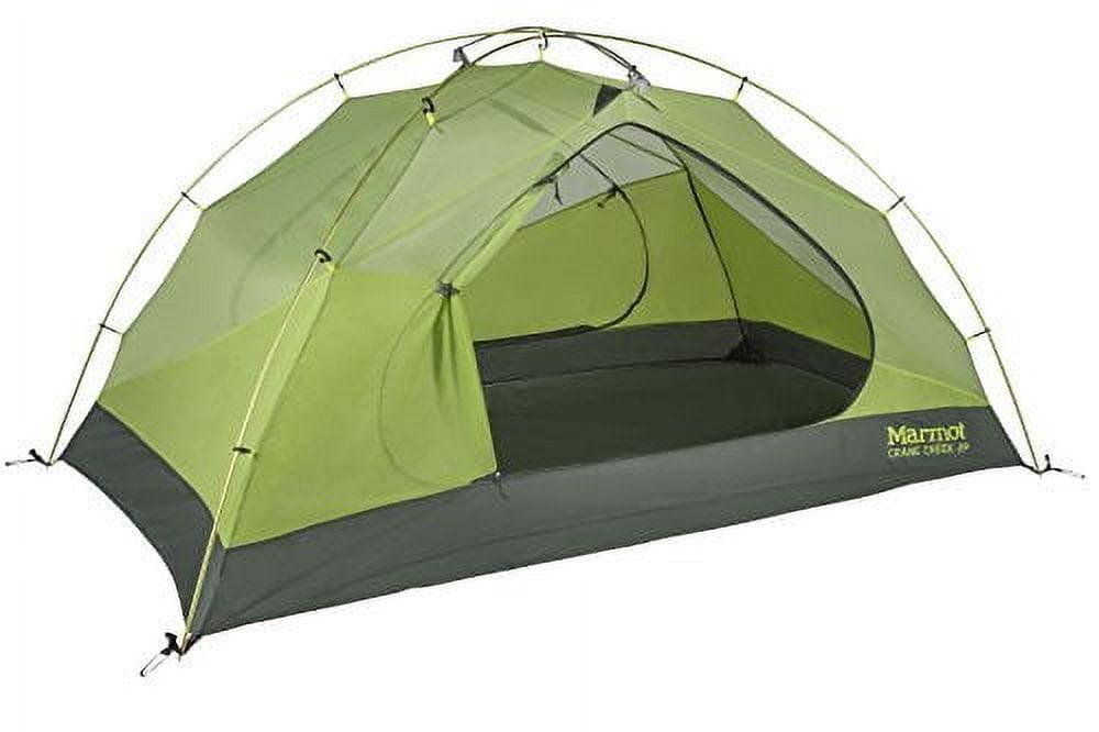 Green 2-Person Lightweight Aluminum Camping Tent with Vestibule