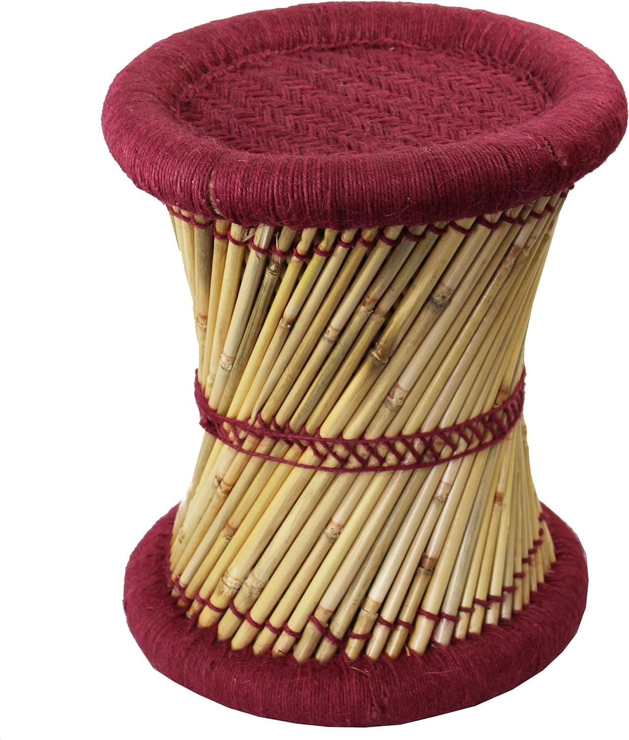 CGFHYP Natural Geo Moray Decorative Handwoven Jute TUIONMJ Stool (1  Brown)